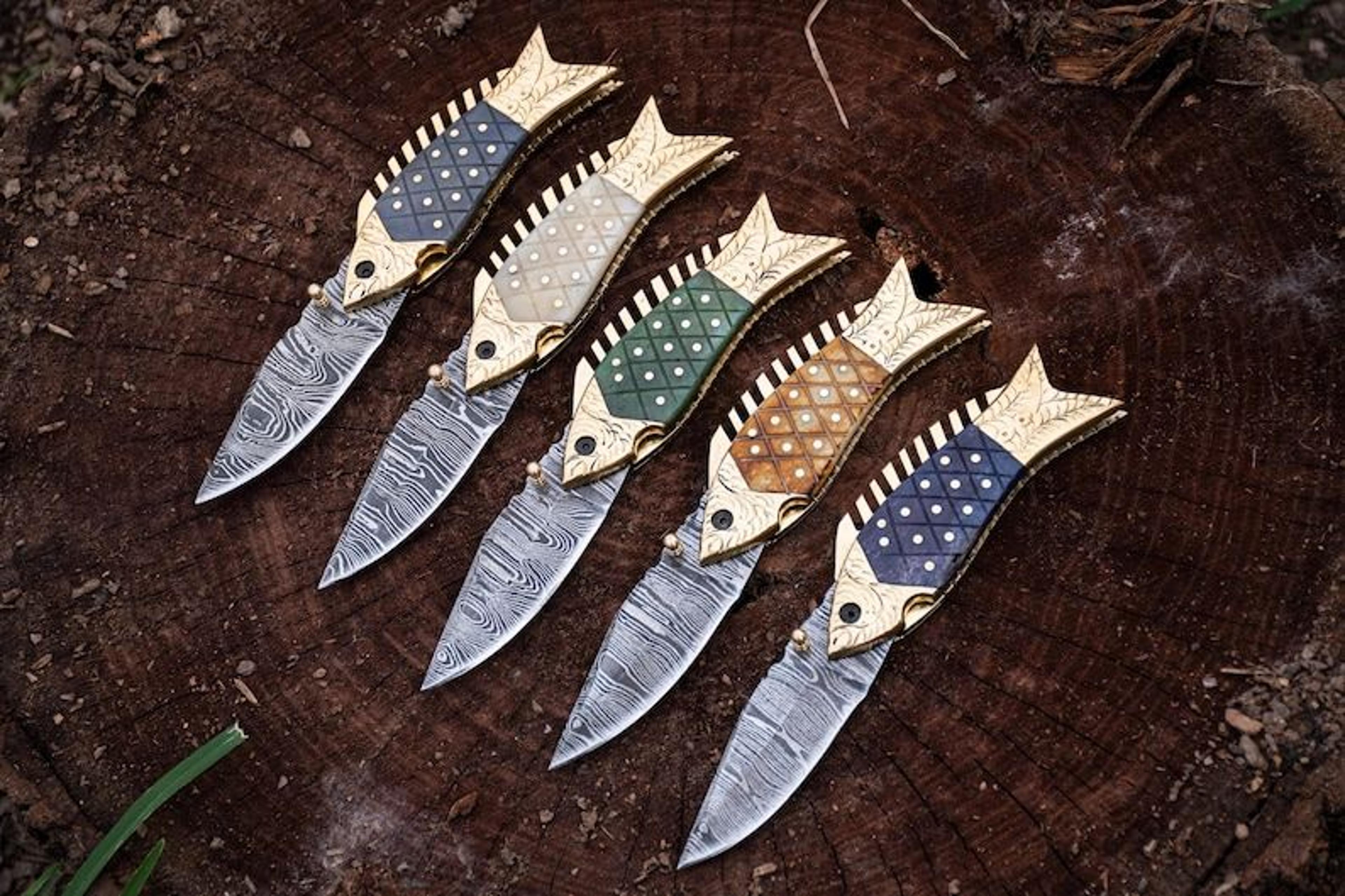 personalized pocket knife set groomsmen gift folding knife fish camping gift for boyfriend thanksgiving christmas gifts