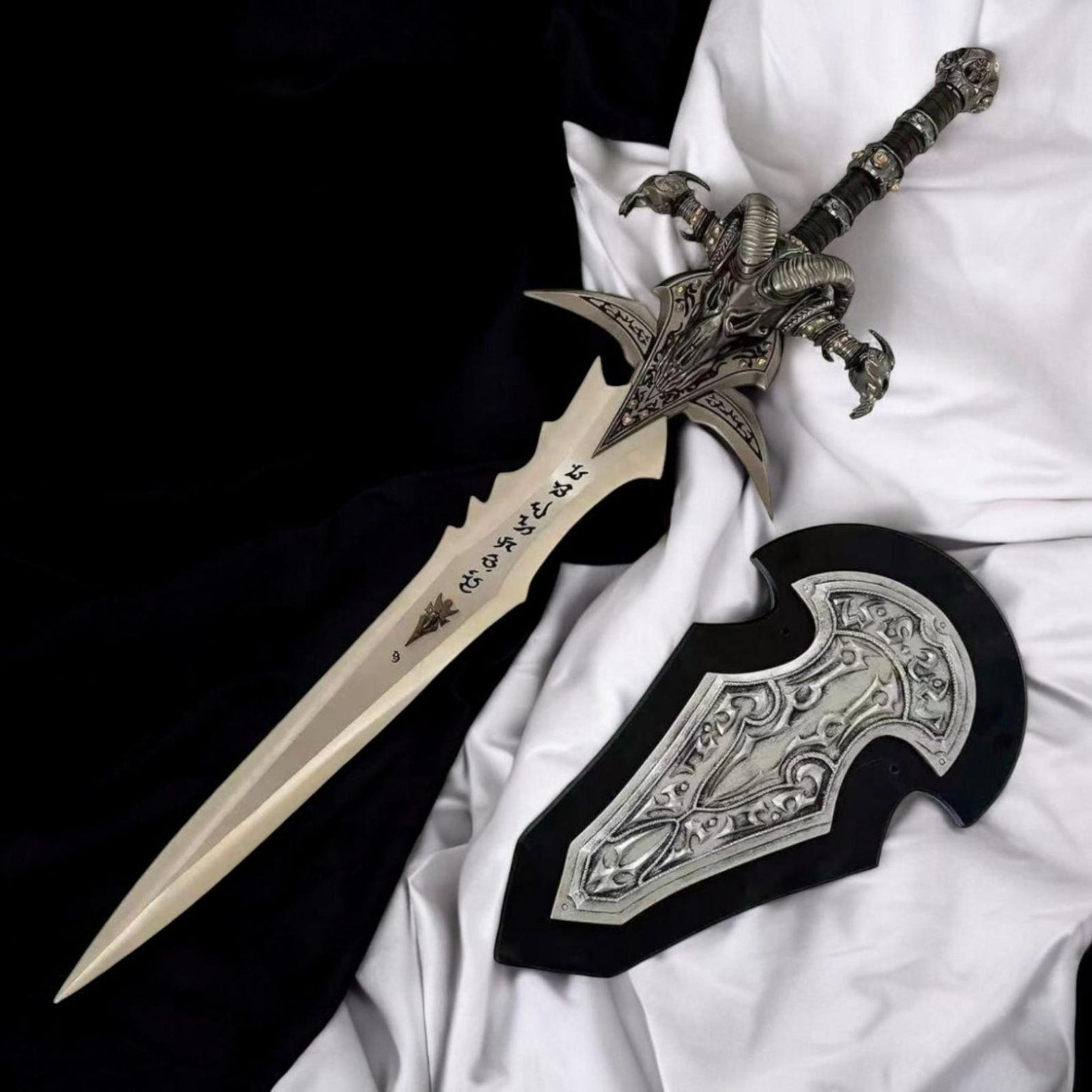 34.5in kilgorin ii sword of darkness replica kit rae fantasy stainless steel blade with display plaque