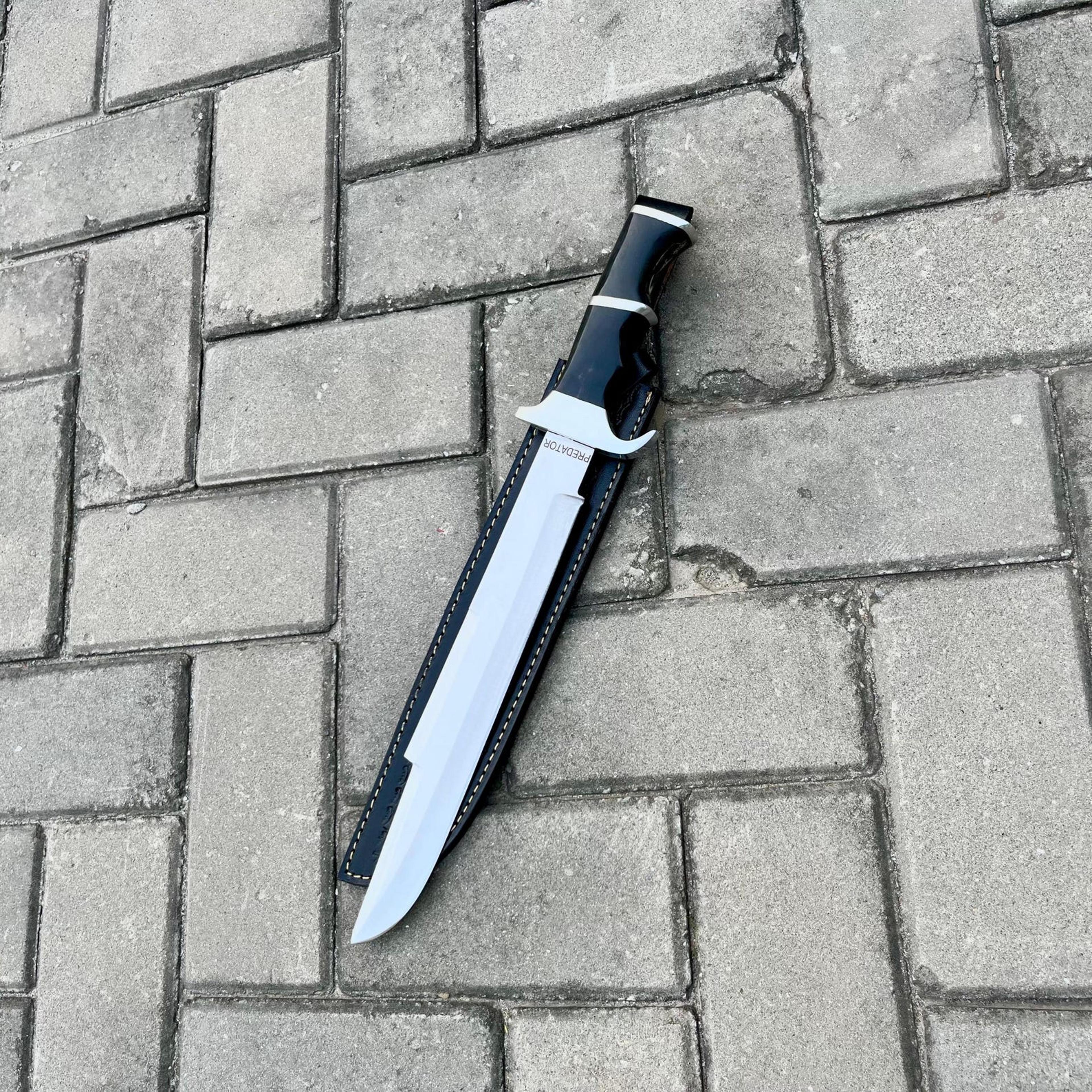 buck 120 general ghostface scream knife replica 11.9in stainless steel bowie blade with black sheath
