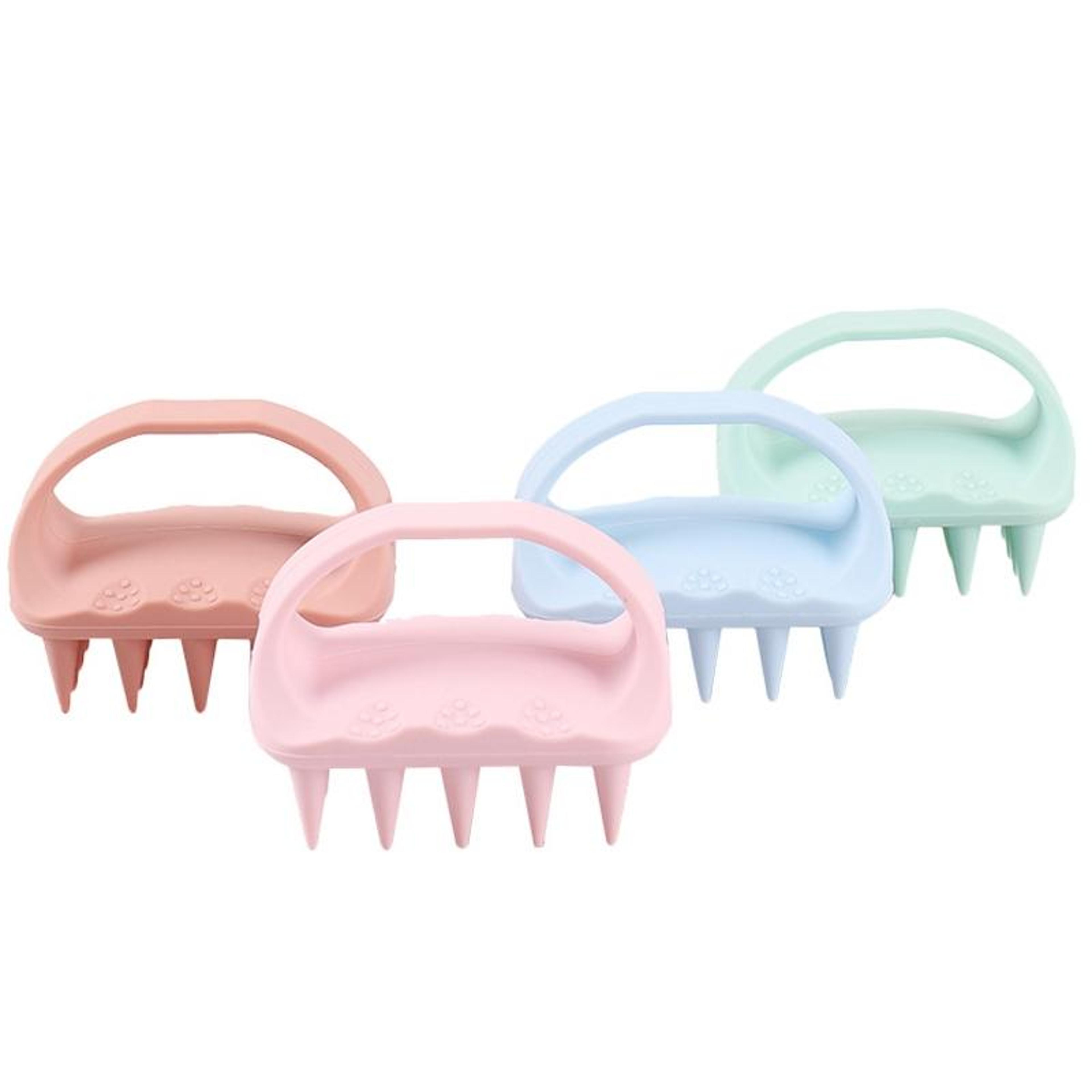 soft silicone scalp massager shampoo brush for deep cleansing and relaxing head massage