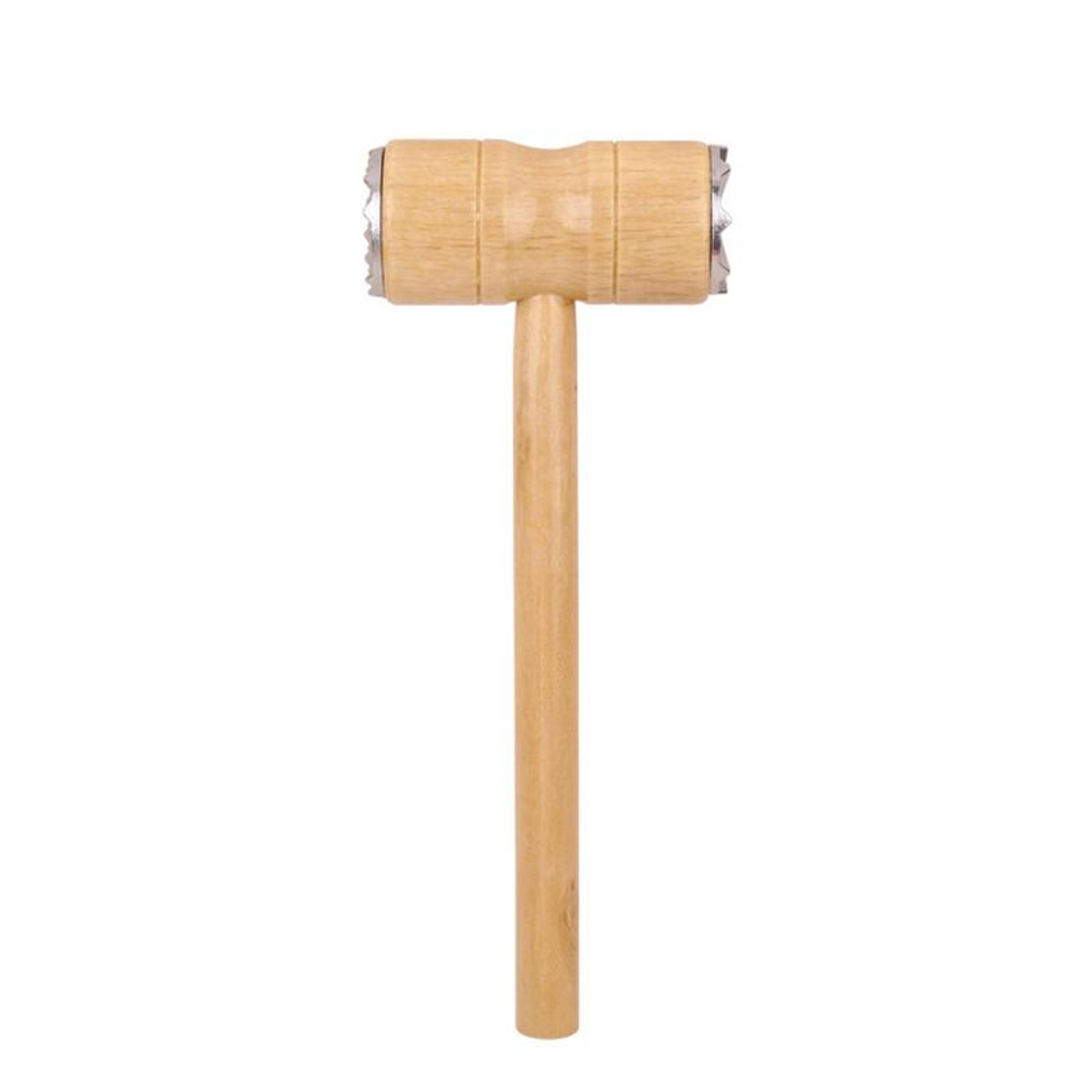 double sided meat tenderizer hammer with wooden handle