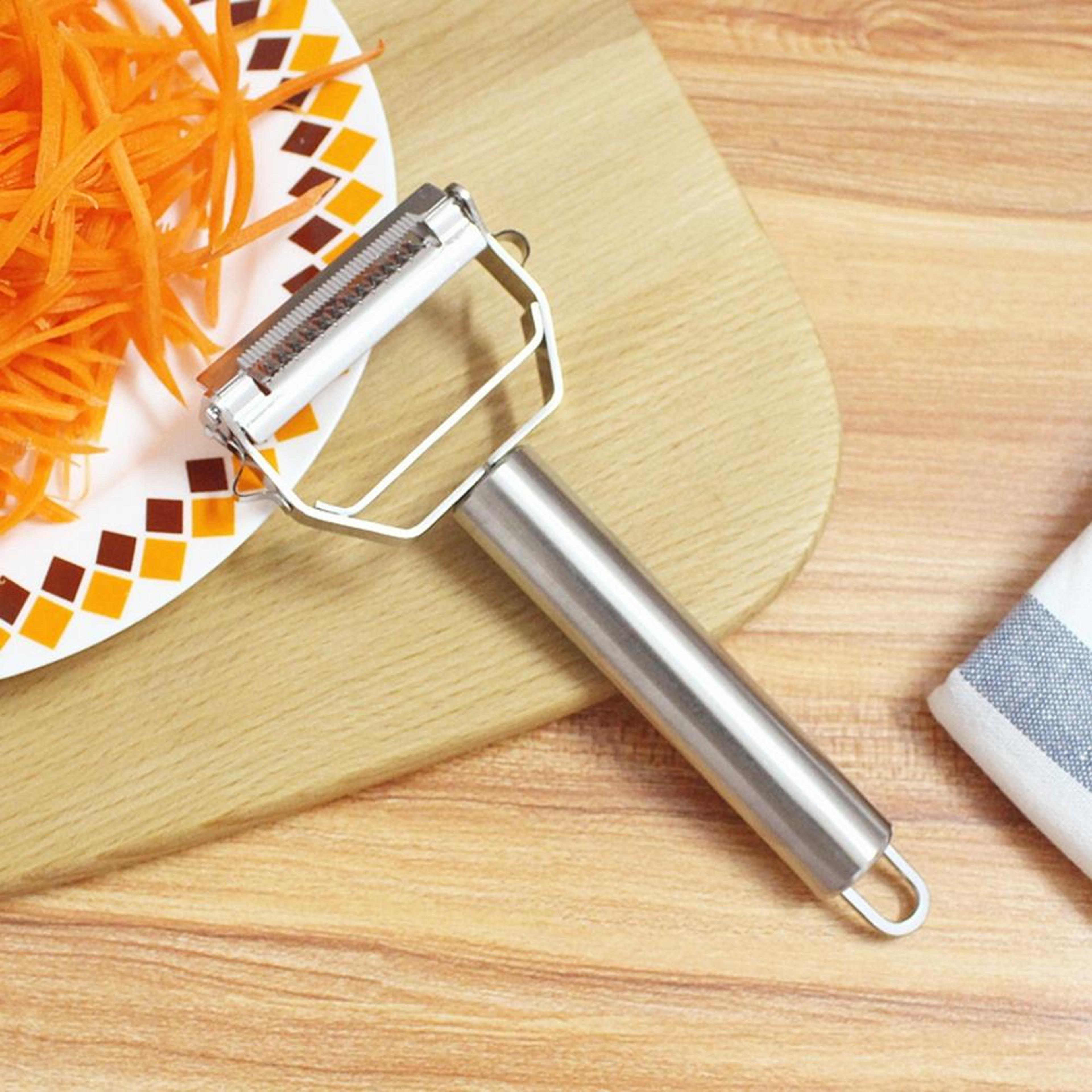 stainless steel vegetable peeler and julienne double planing grater