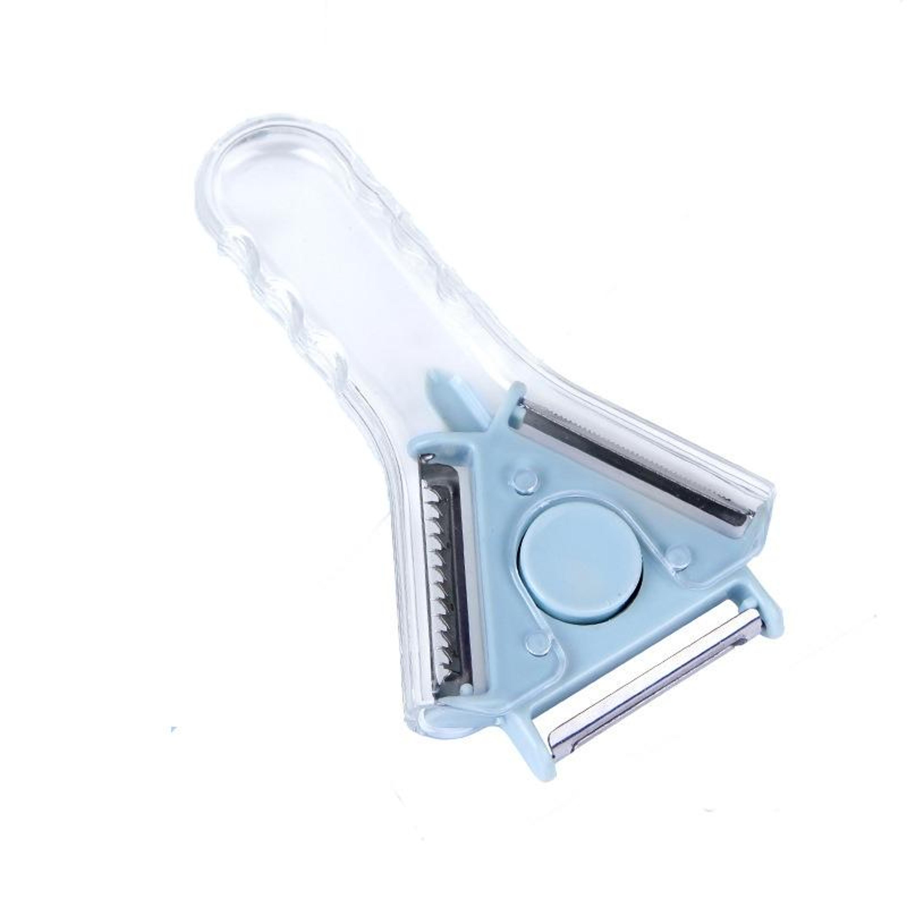 vegetable and fruit peeler with stainless steel rotary blades