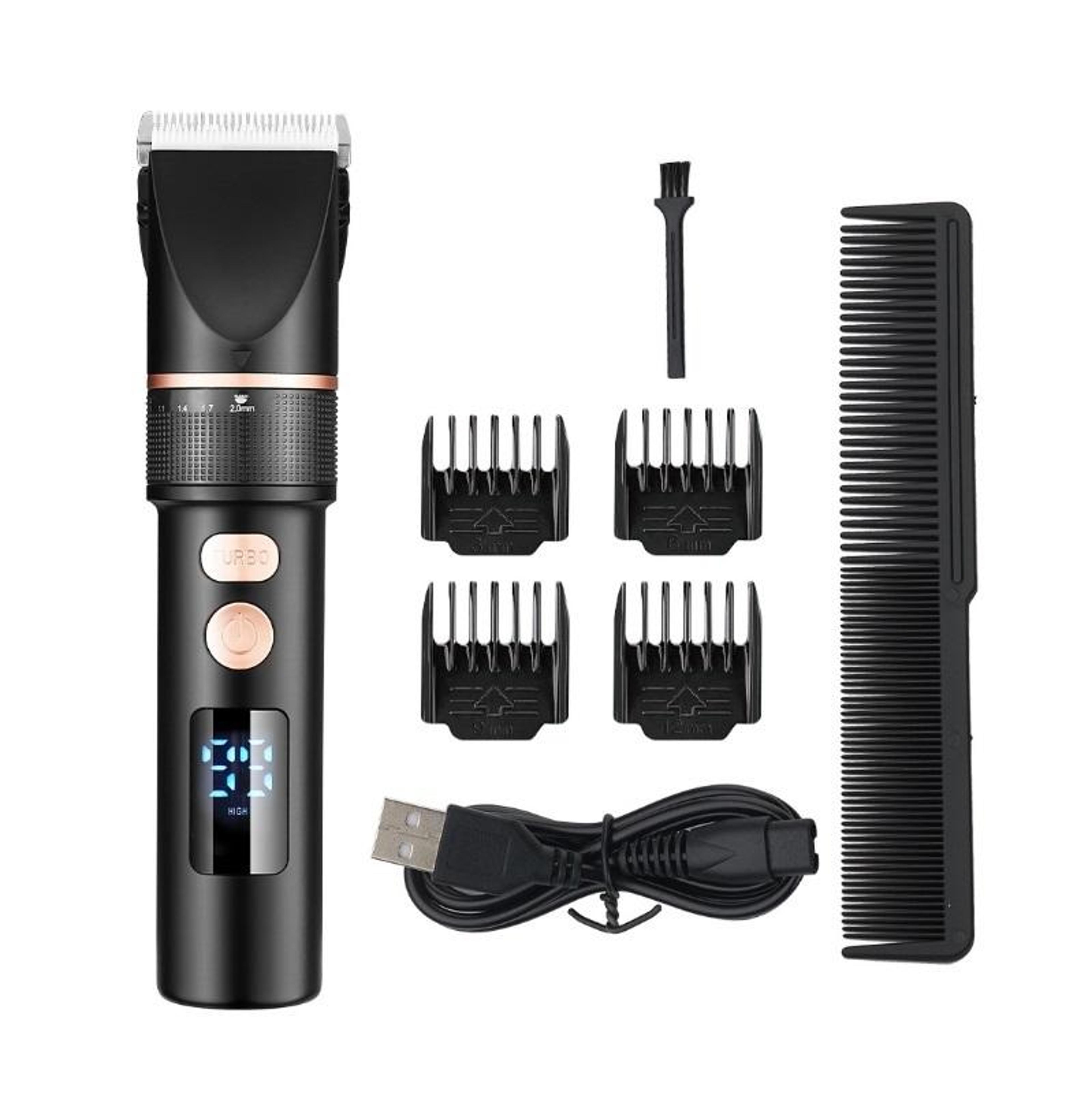 men electric hair trimmer with lcd digital display