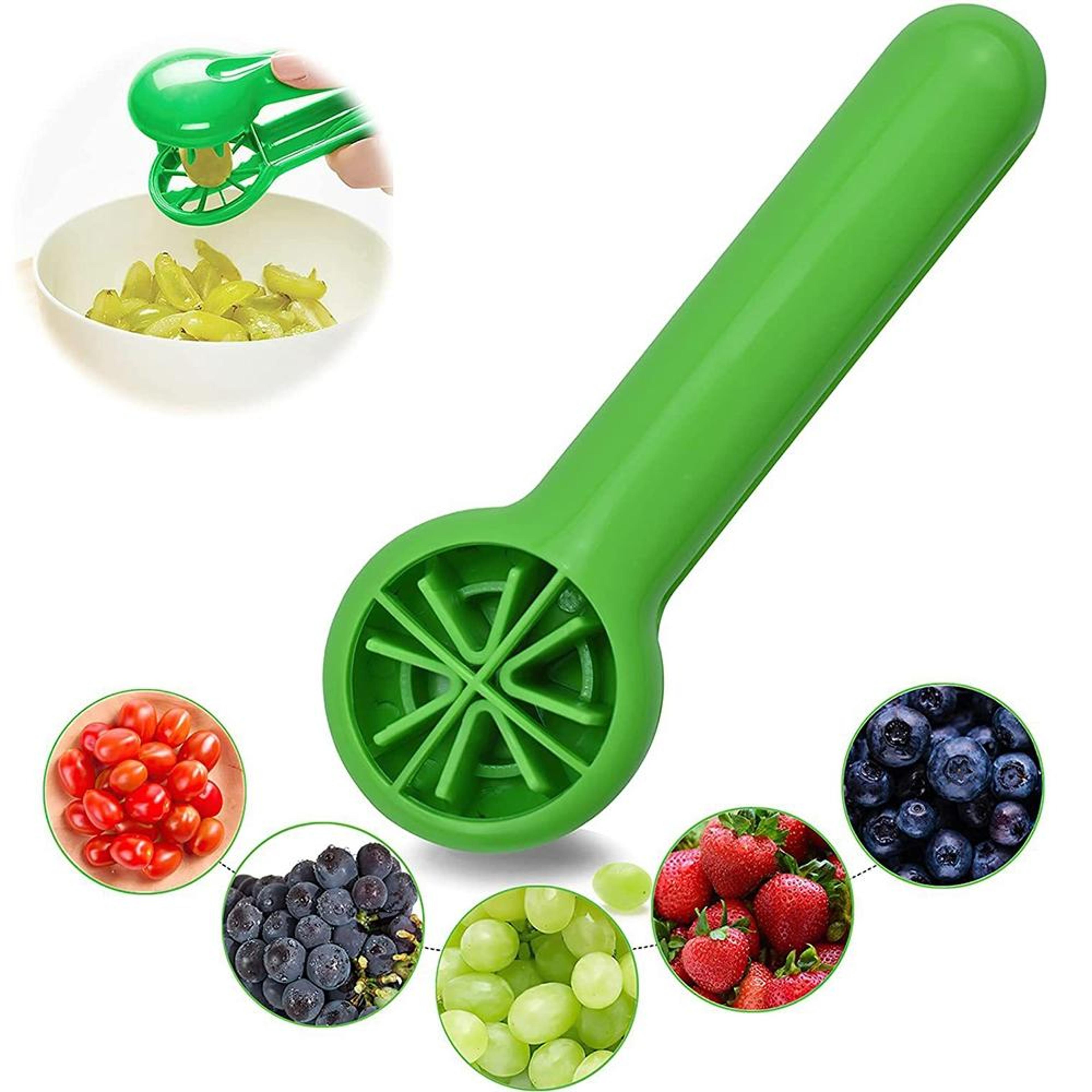 grape & berry slicer convenient kitchen tool for perfectly sliced grapes, blueberries & strawberries
