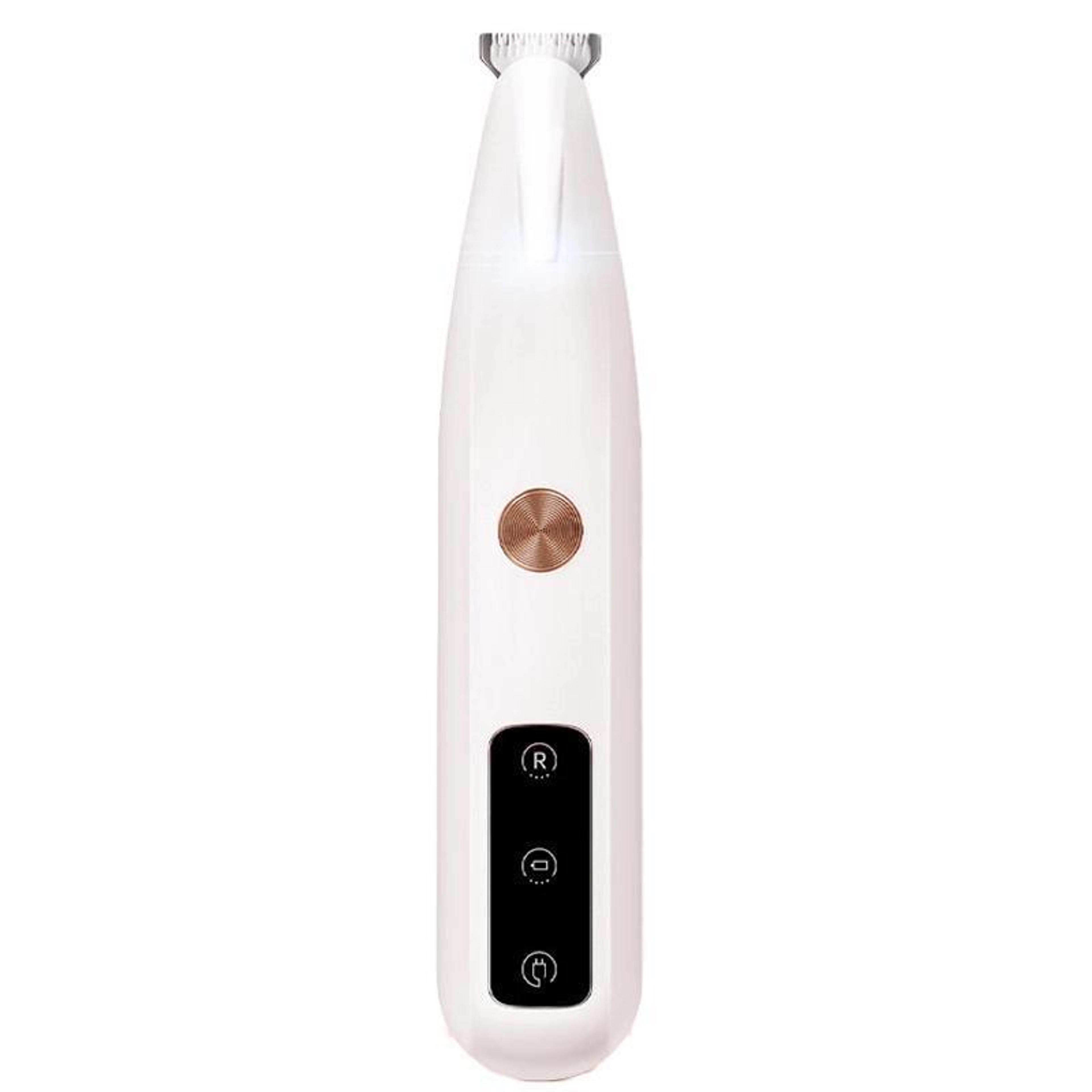 quiet cat & dog pet paw hair trimmer with led display cordless grooming tool