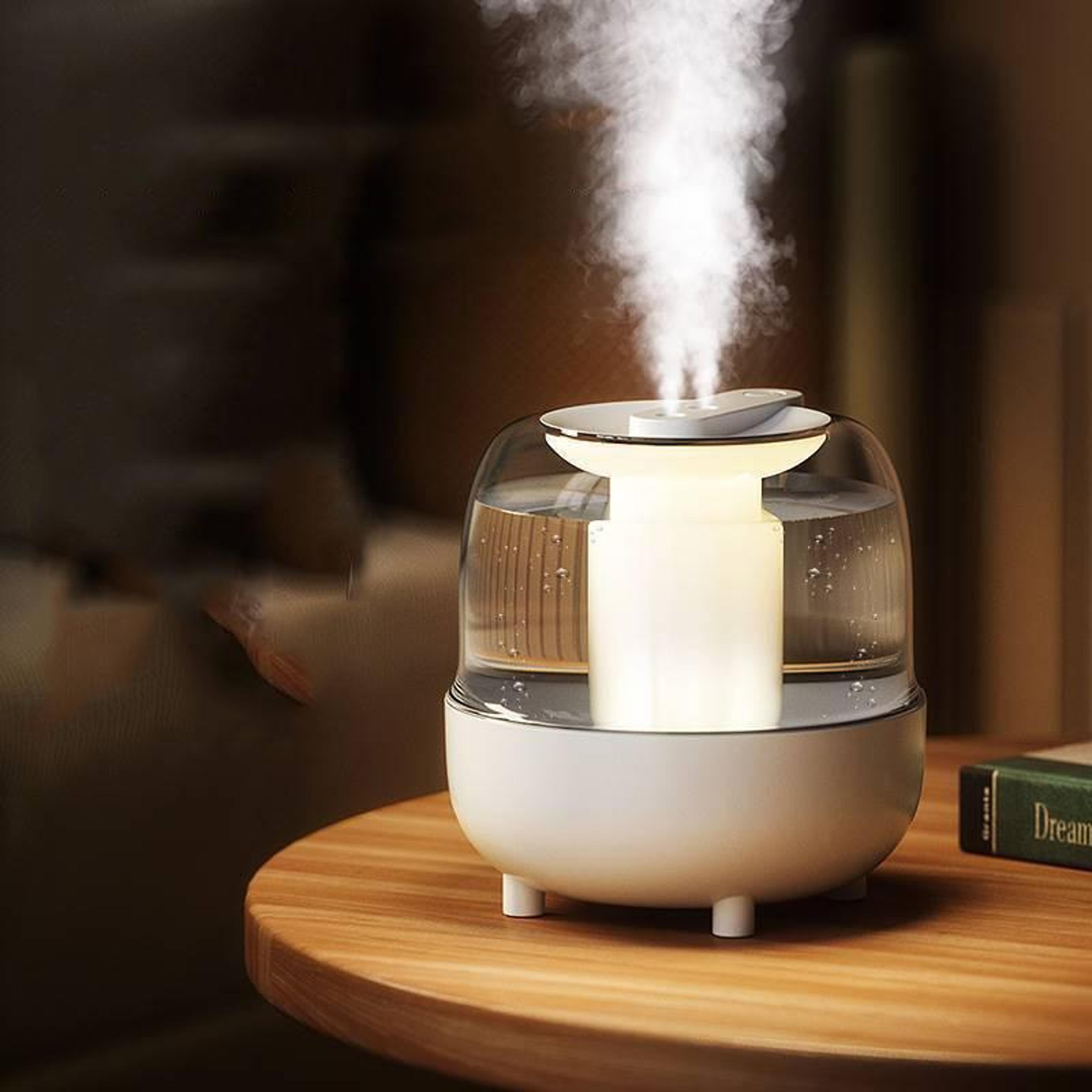 wireless humidifier & usb oil diffuser with night light quiet & antibacterial