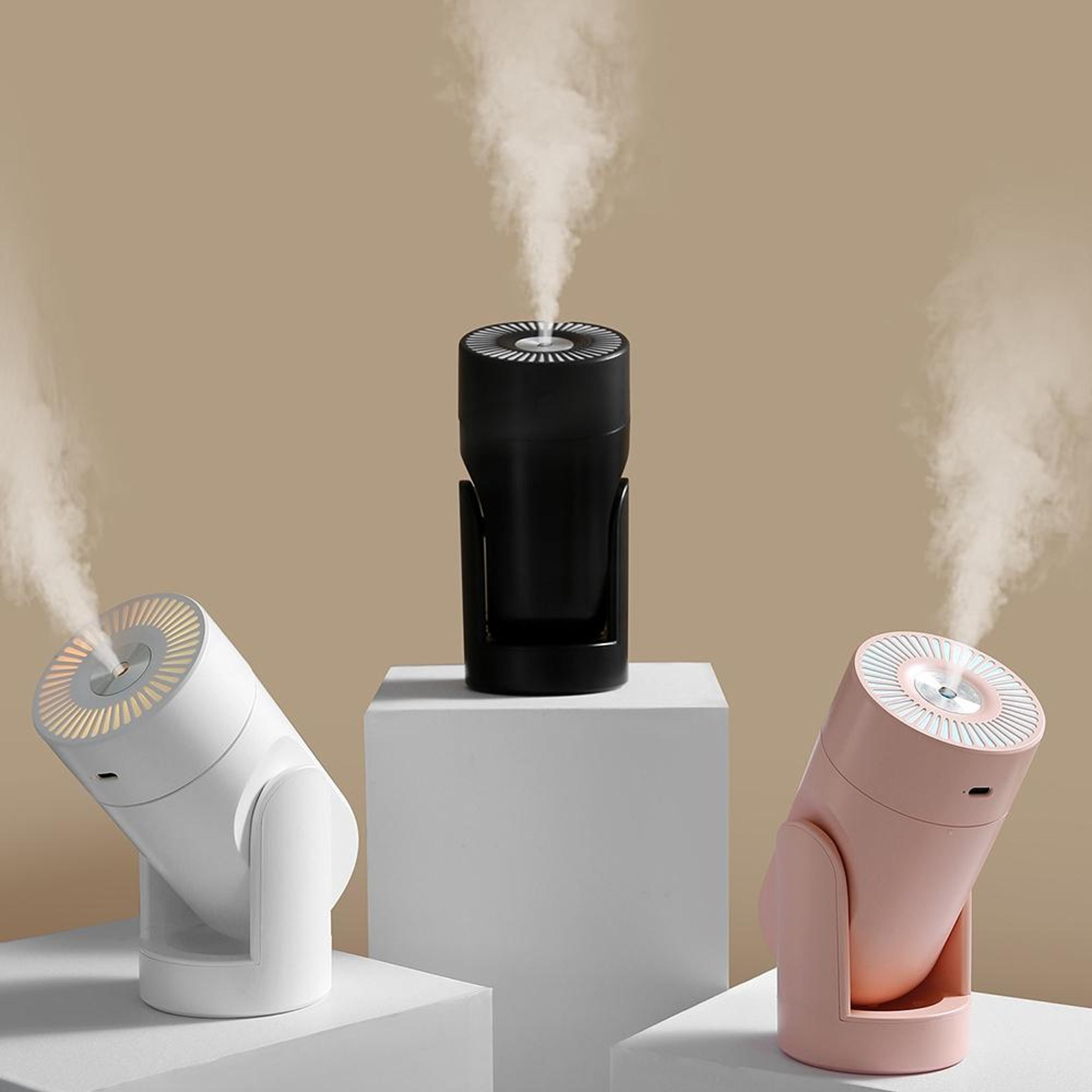 usb rotating colorful night light humidifier with nano mist