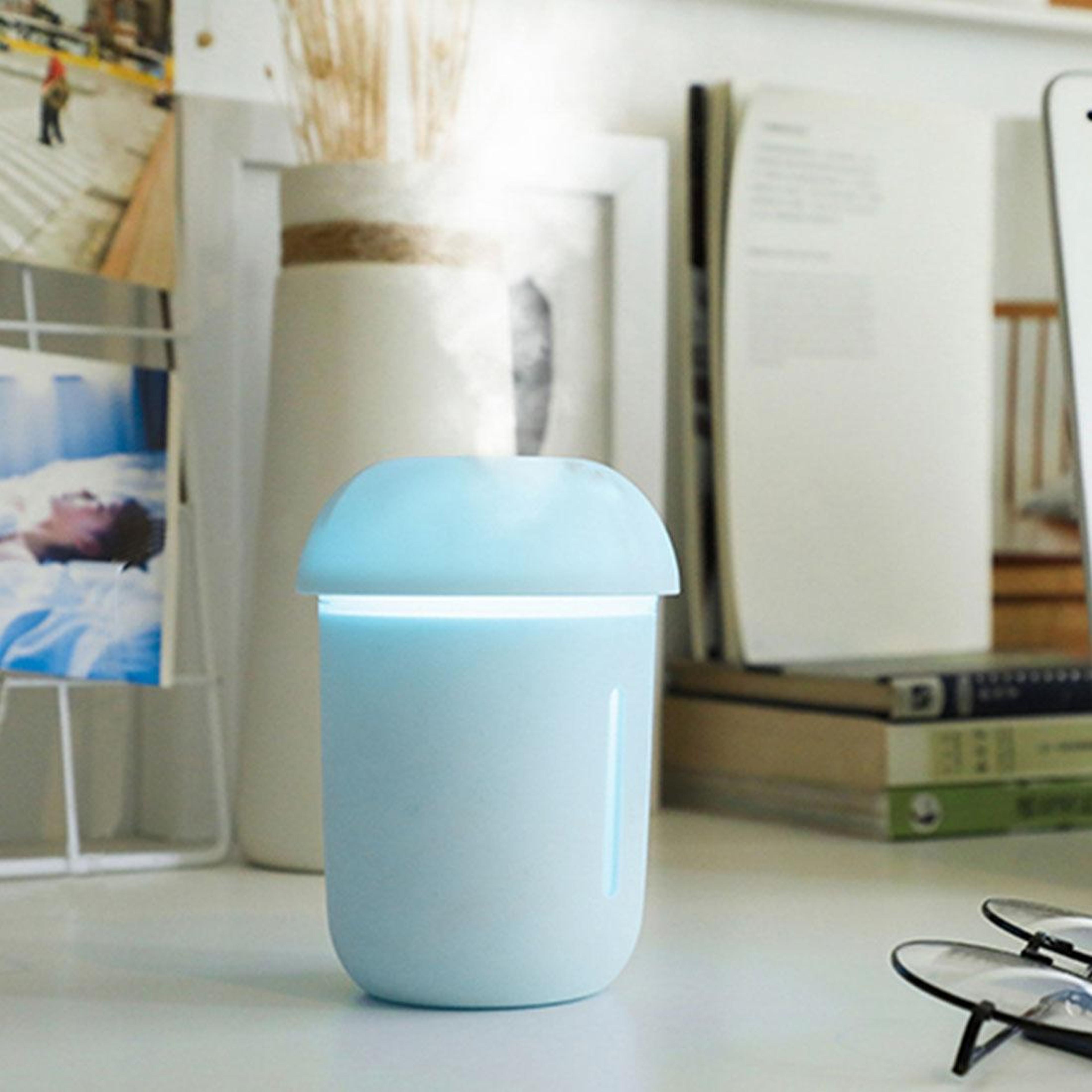usb cool mist mushroom humidifier aromatherapy diffuser with night light & fan