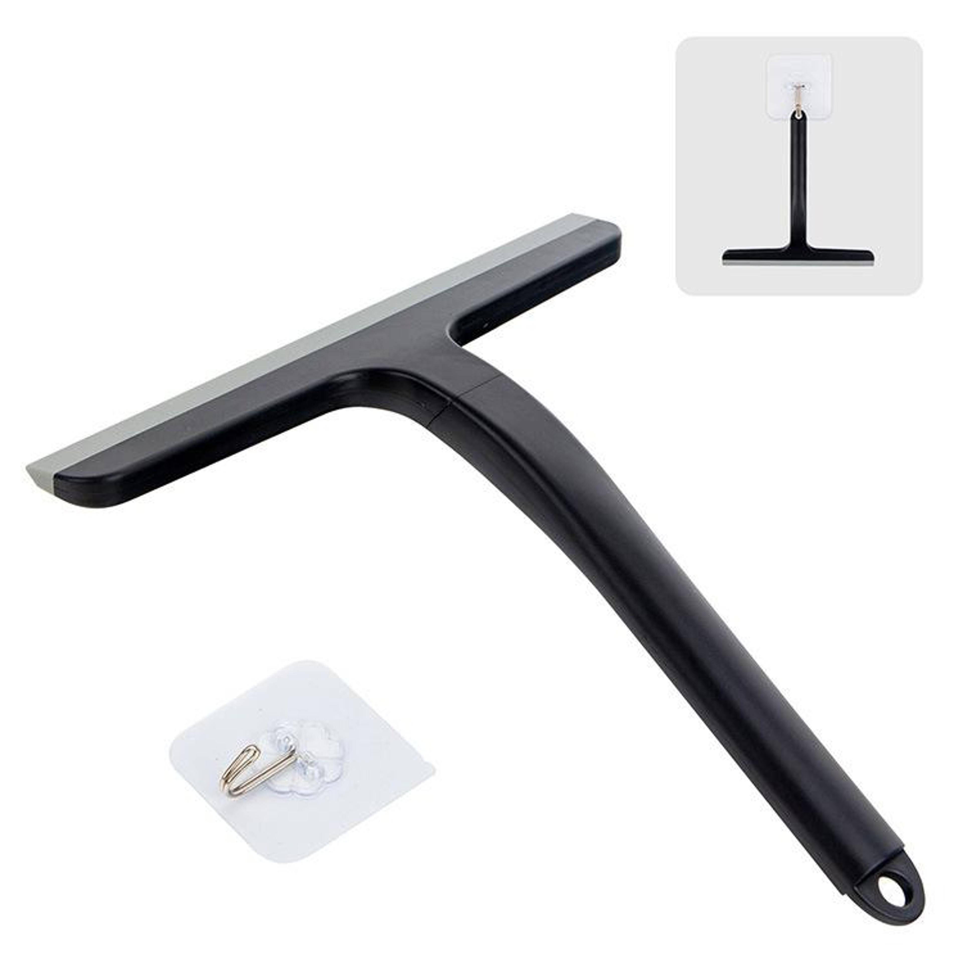 premium bathroom glass scraper & glass cleaning tool with durable silicone blade scraper