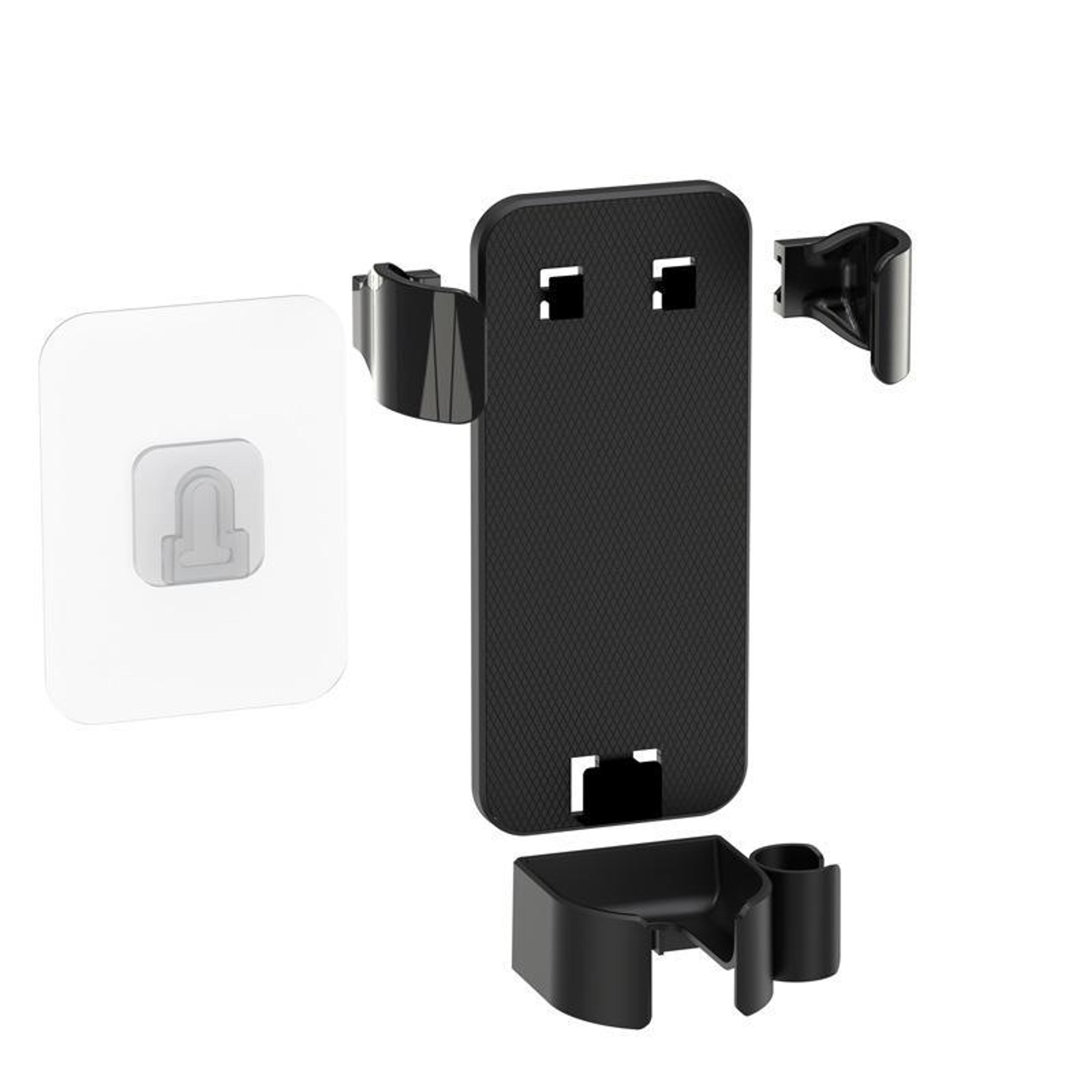 wall mounted hair tool holder & bathroom curling iron organizer with adjustable clamp