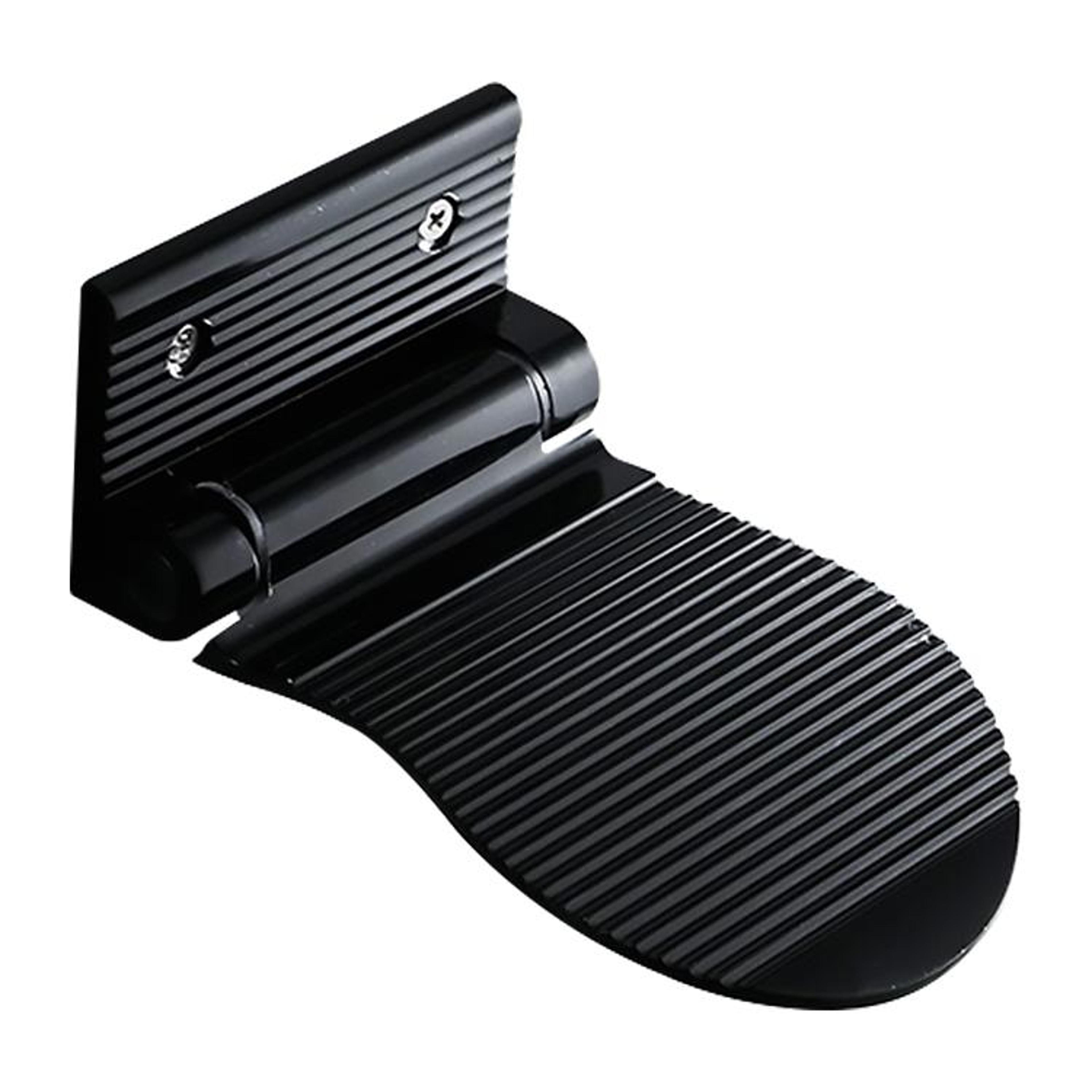wall-mounted aluminium bathroom footrest & shower footstool sleek black design