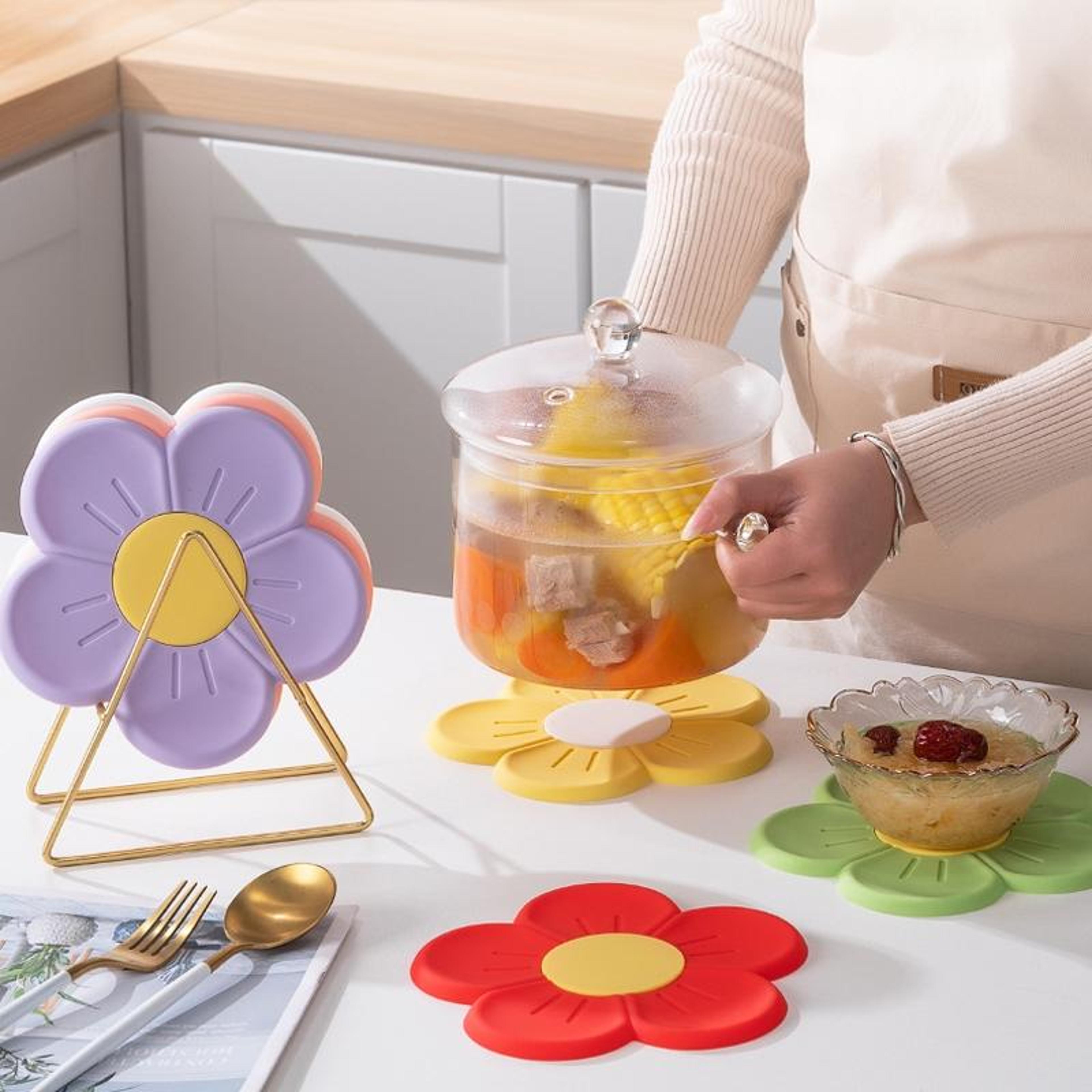 cherry blossom silicone heat resistant mat for kitchen & baking