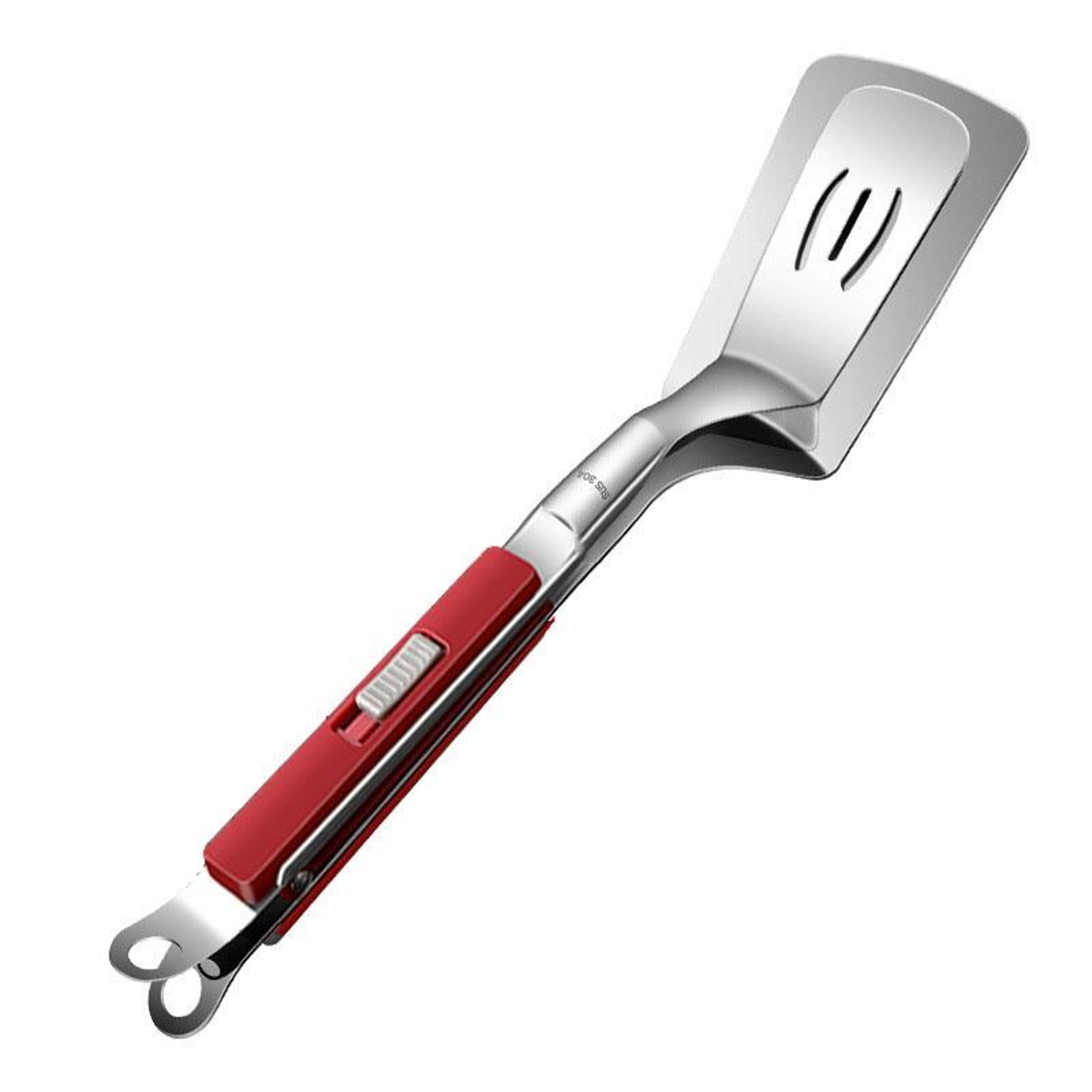 premium stainless steel fish & grill spatula with locking handle