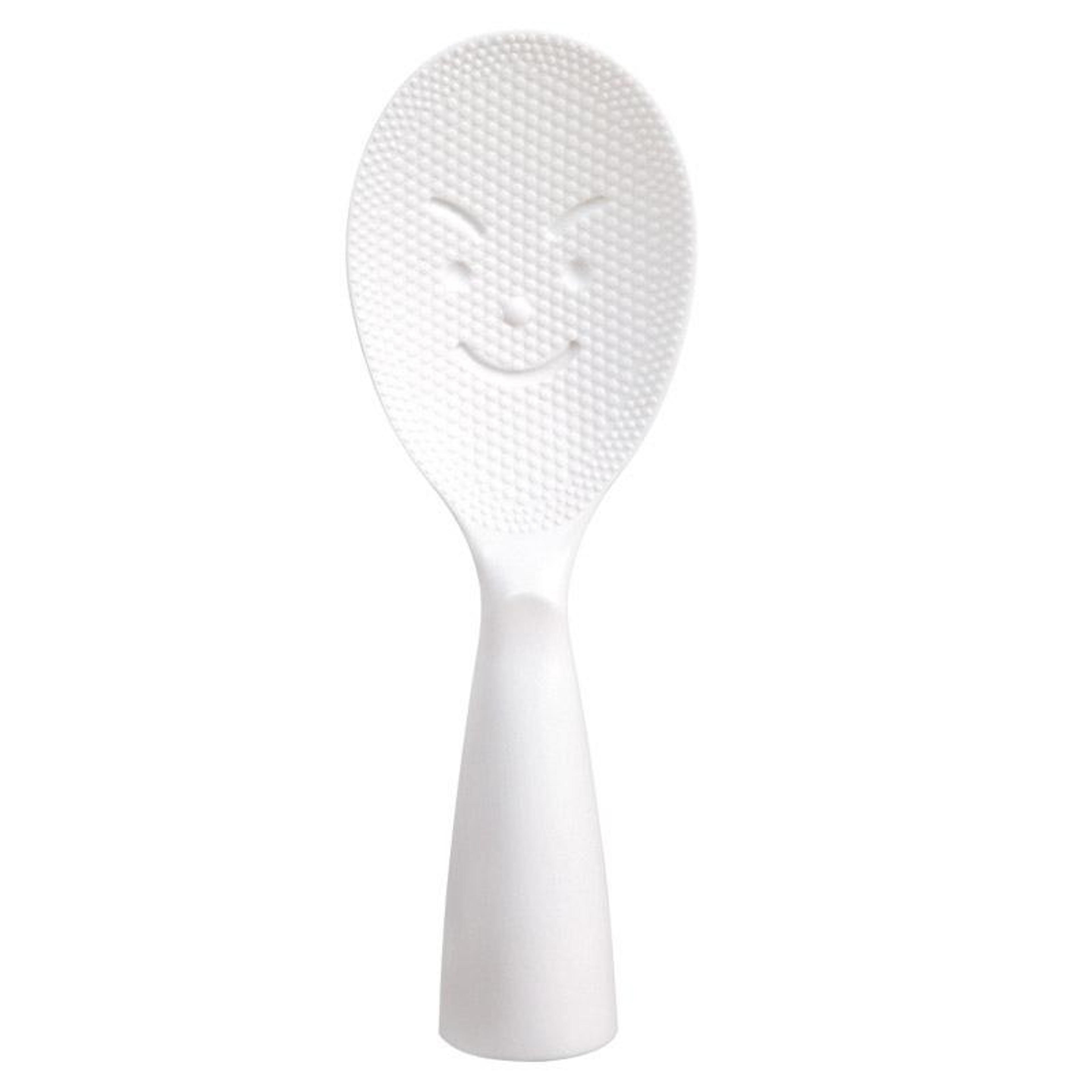 creative vertical rice spoon standable vertical rice spoon with smile face, food grade kitchen rice serving spoon