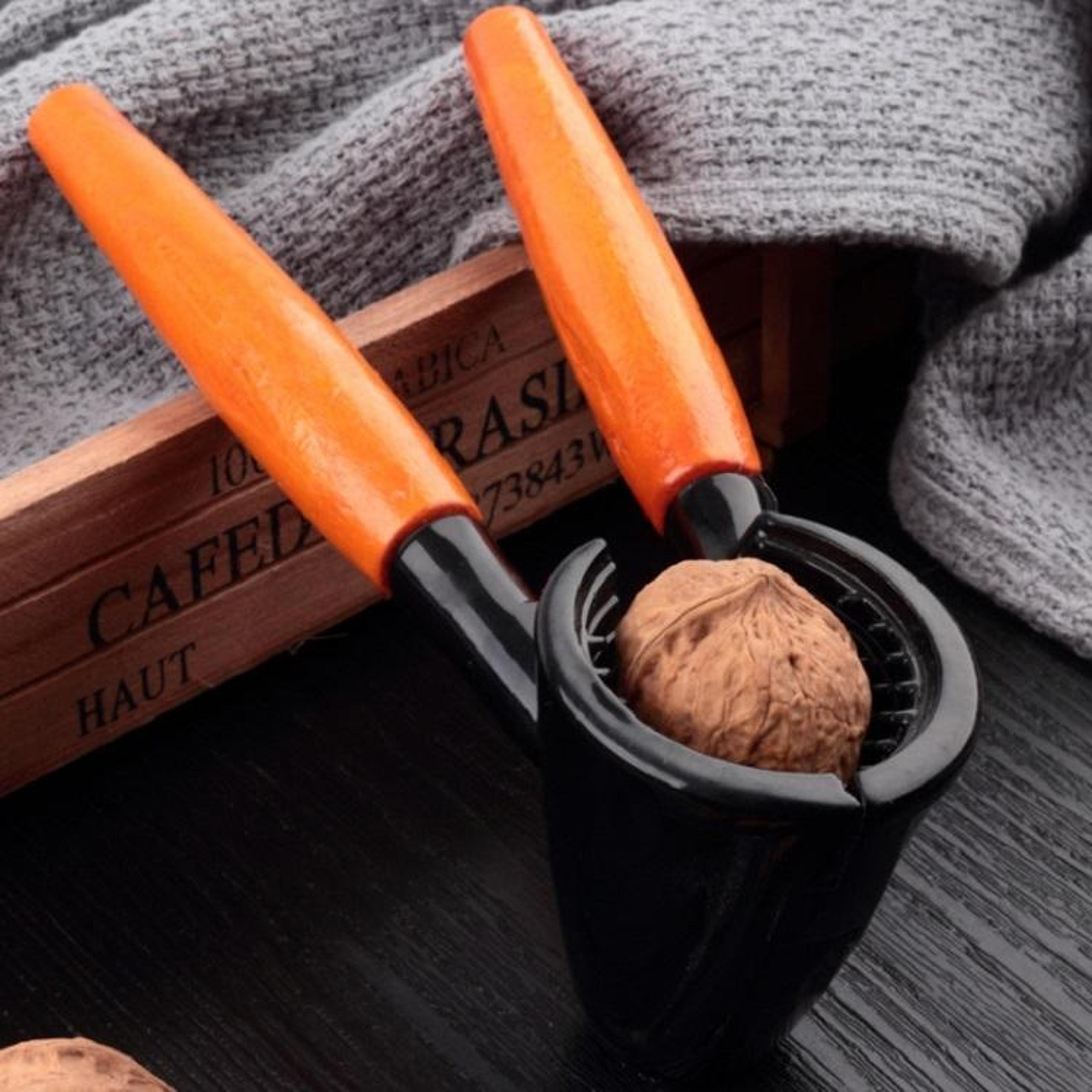 premium wood handle walnut cracker & nut sheller tool