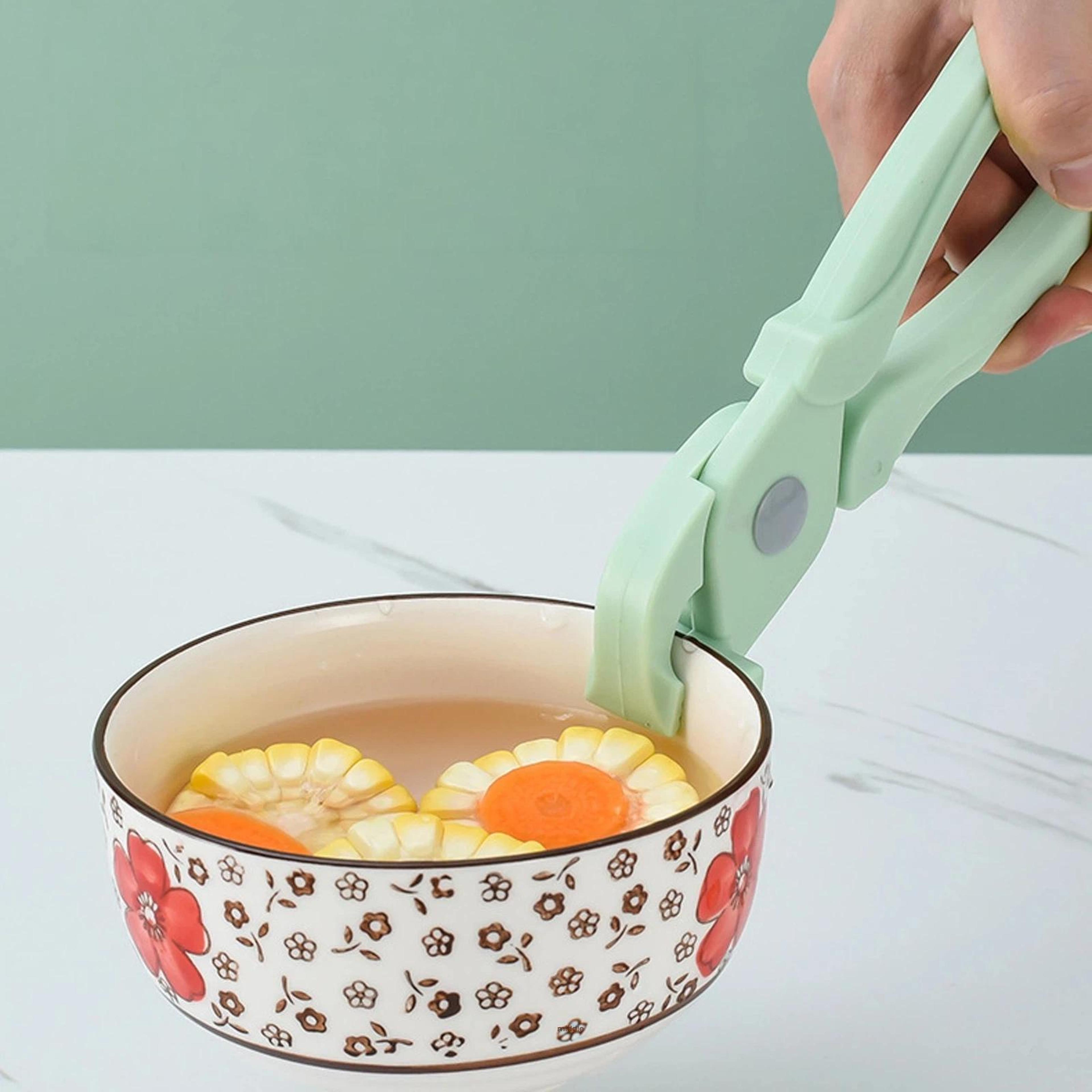 non slip kitchen bowl tongs easy grip clamp for cooking