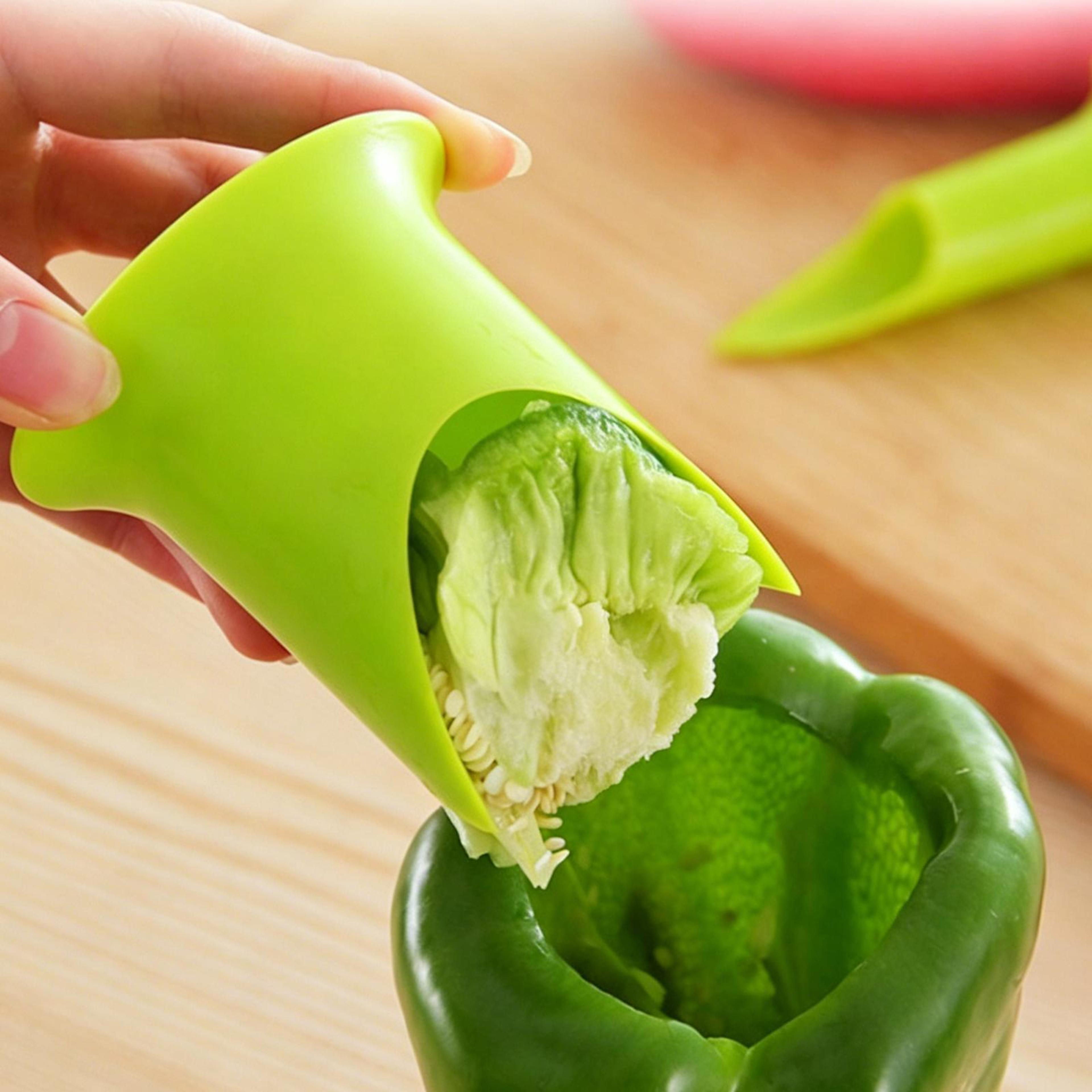 bell pepper corer easy prep core & seed remover kitchen prep gadget