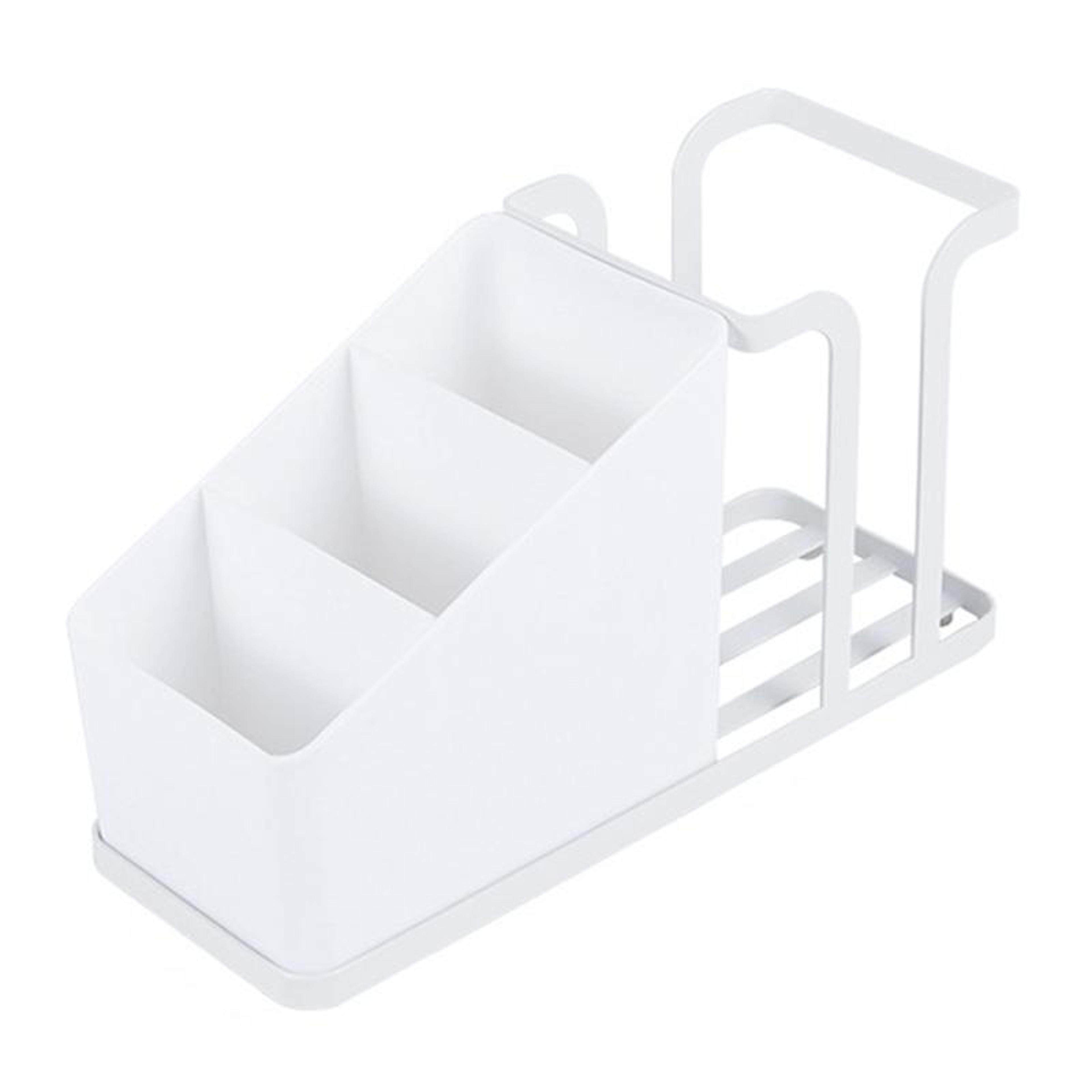 iron disposable cup holder and coffee station organizer for paper cups and tea bags