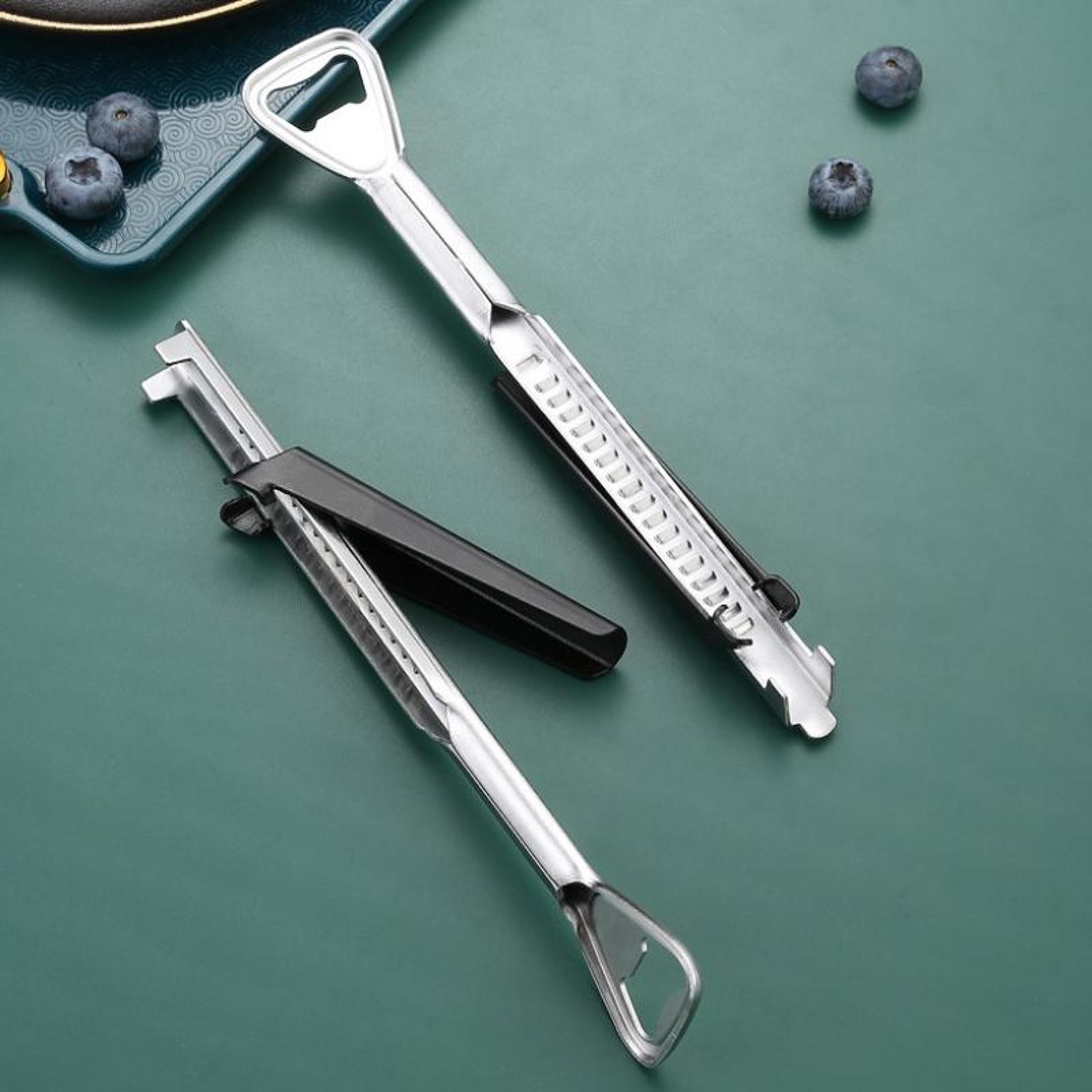 retractable can opener and stainless steel bottle opener