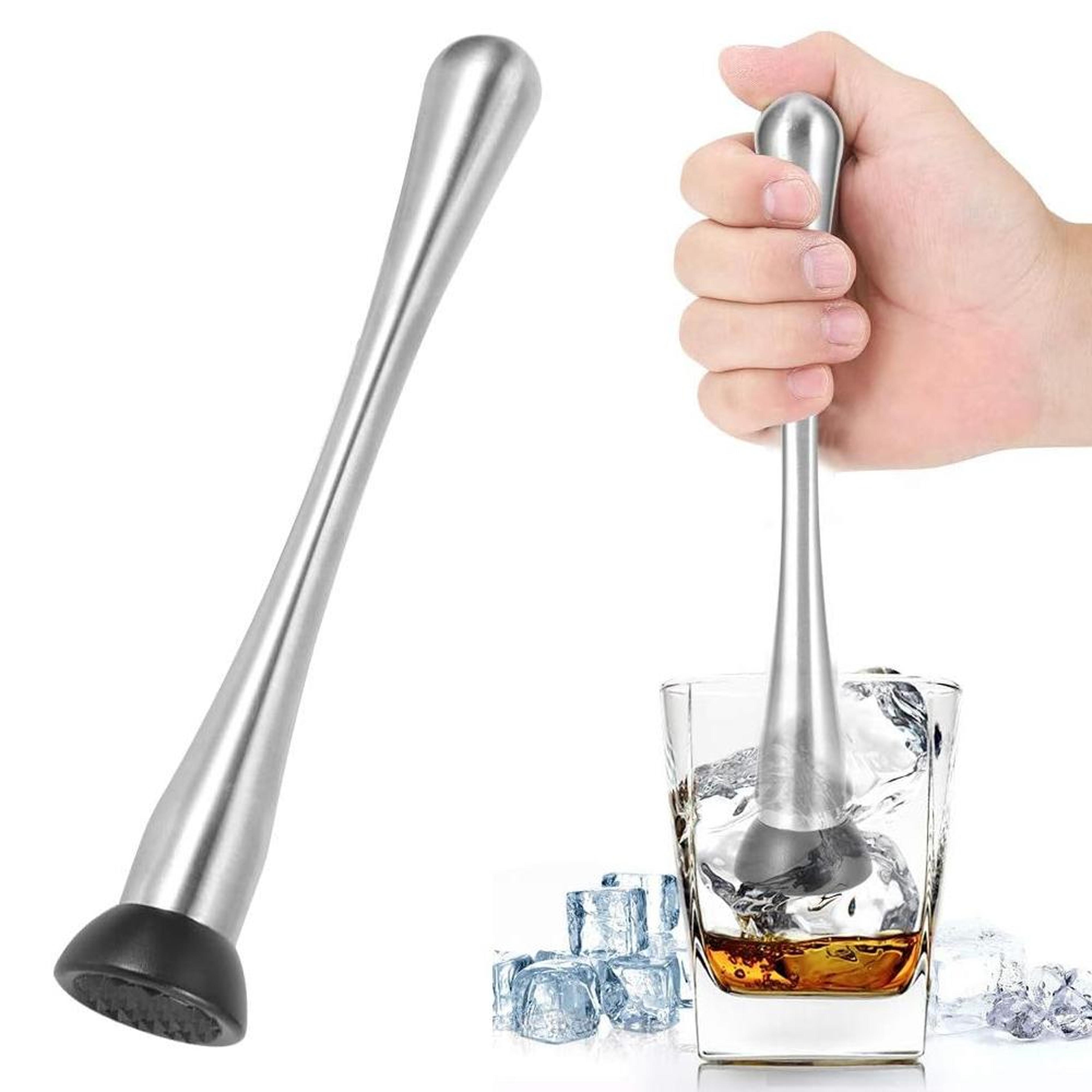 stainless steel cocktail muddler for mojitos and home bar mixing