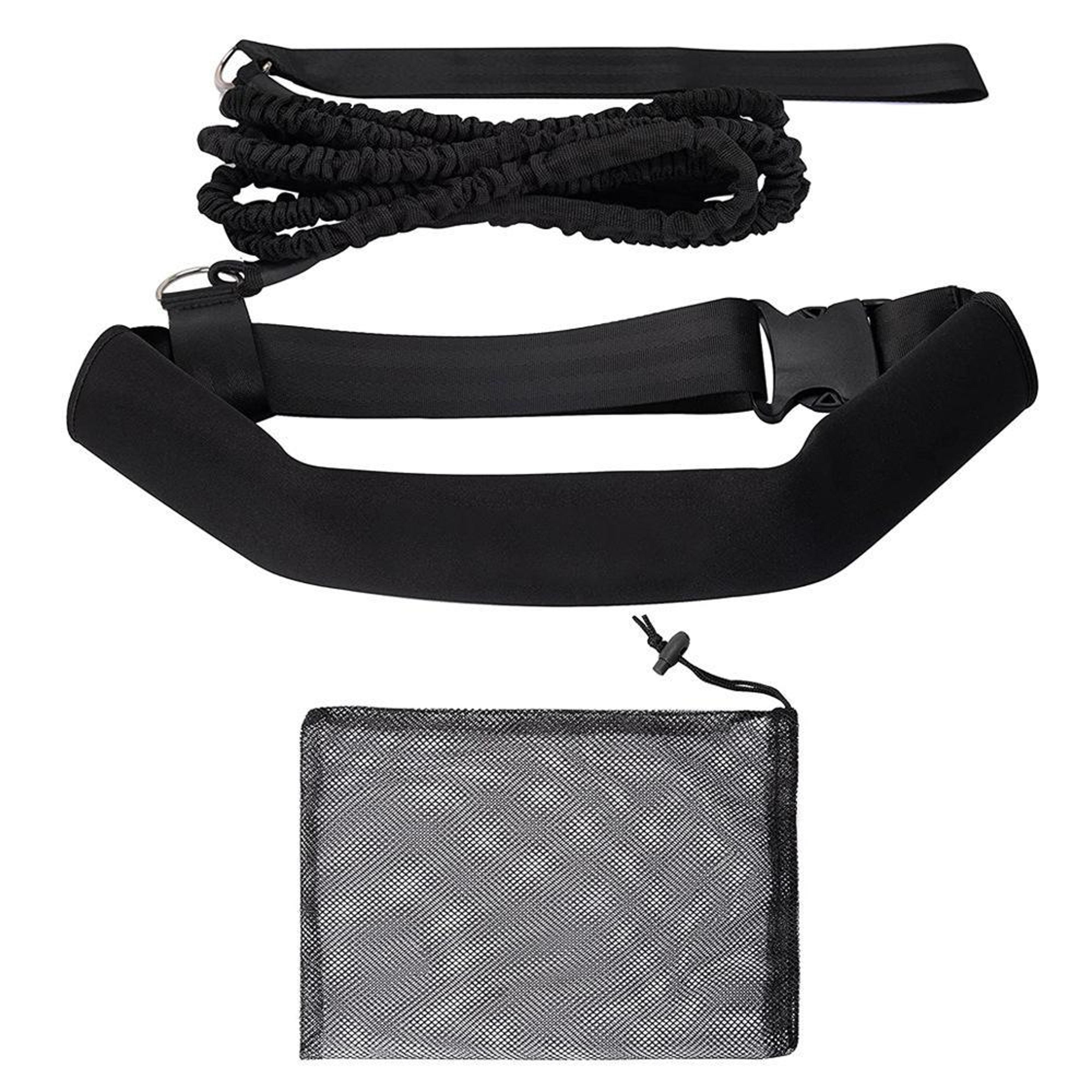 swimming strength training belt with elastic resistance cords swim workout gear