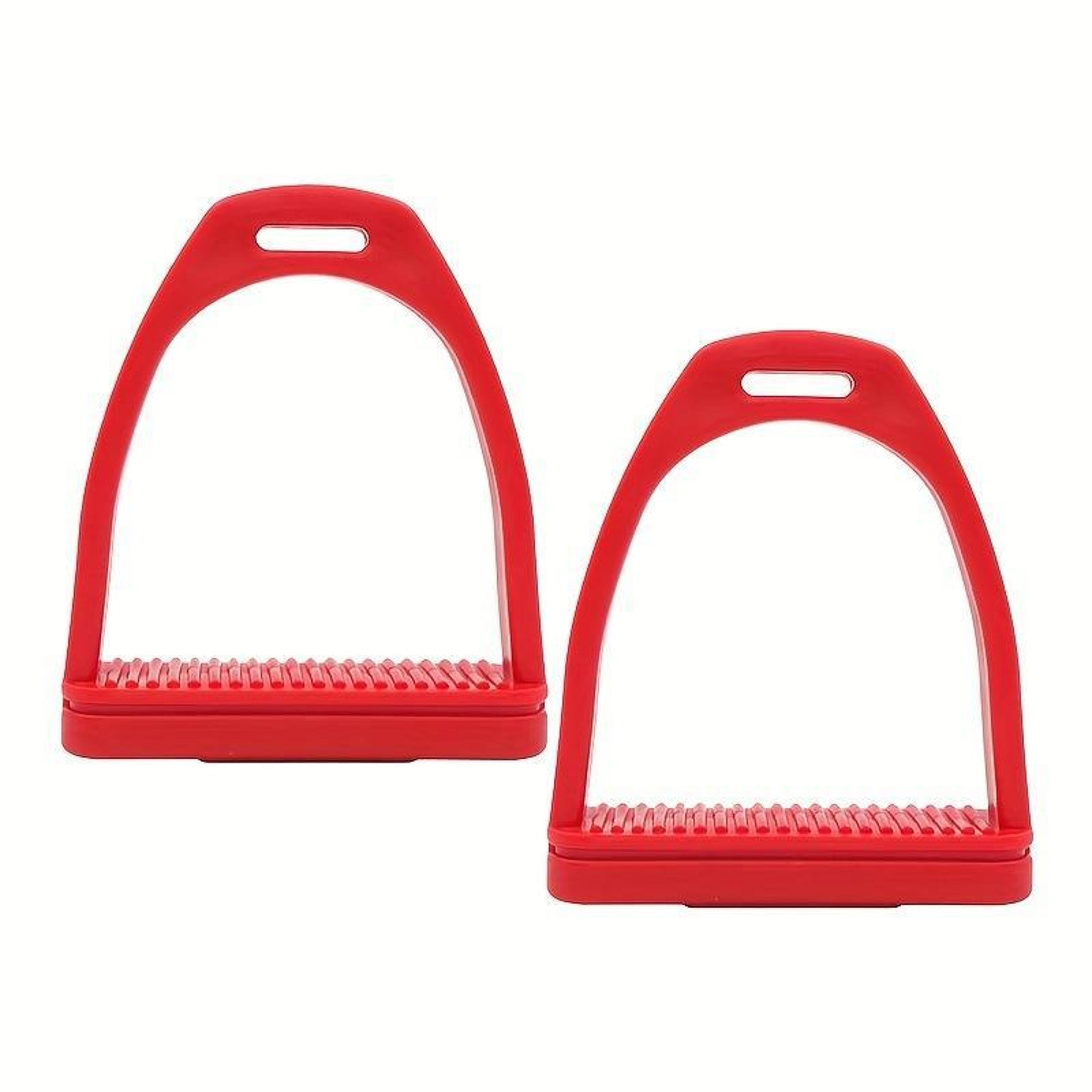 high strength engineering plastic stirrup with nonslip rubber pads