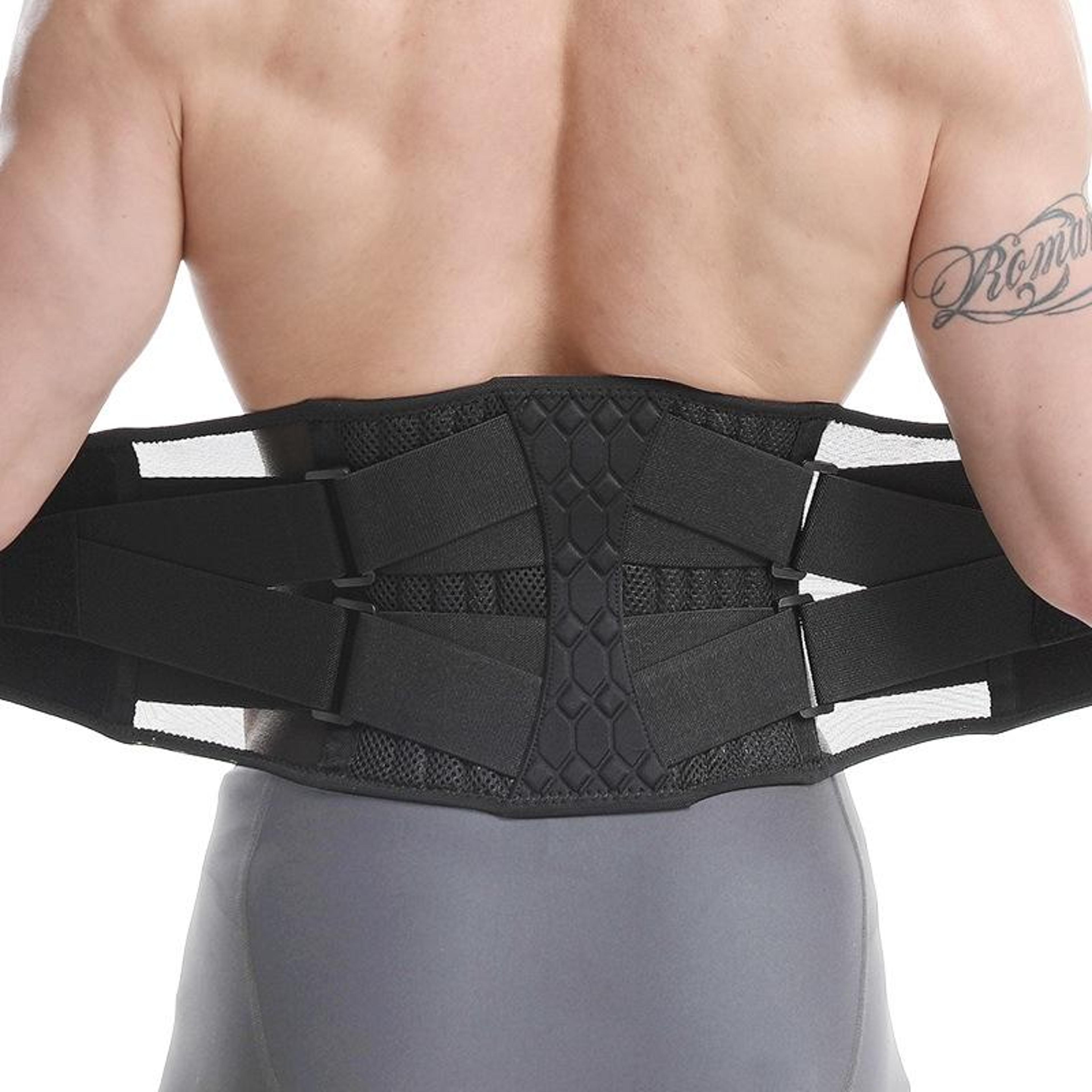 premium mens steel plate weightlifting belt for squats & abdominal support