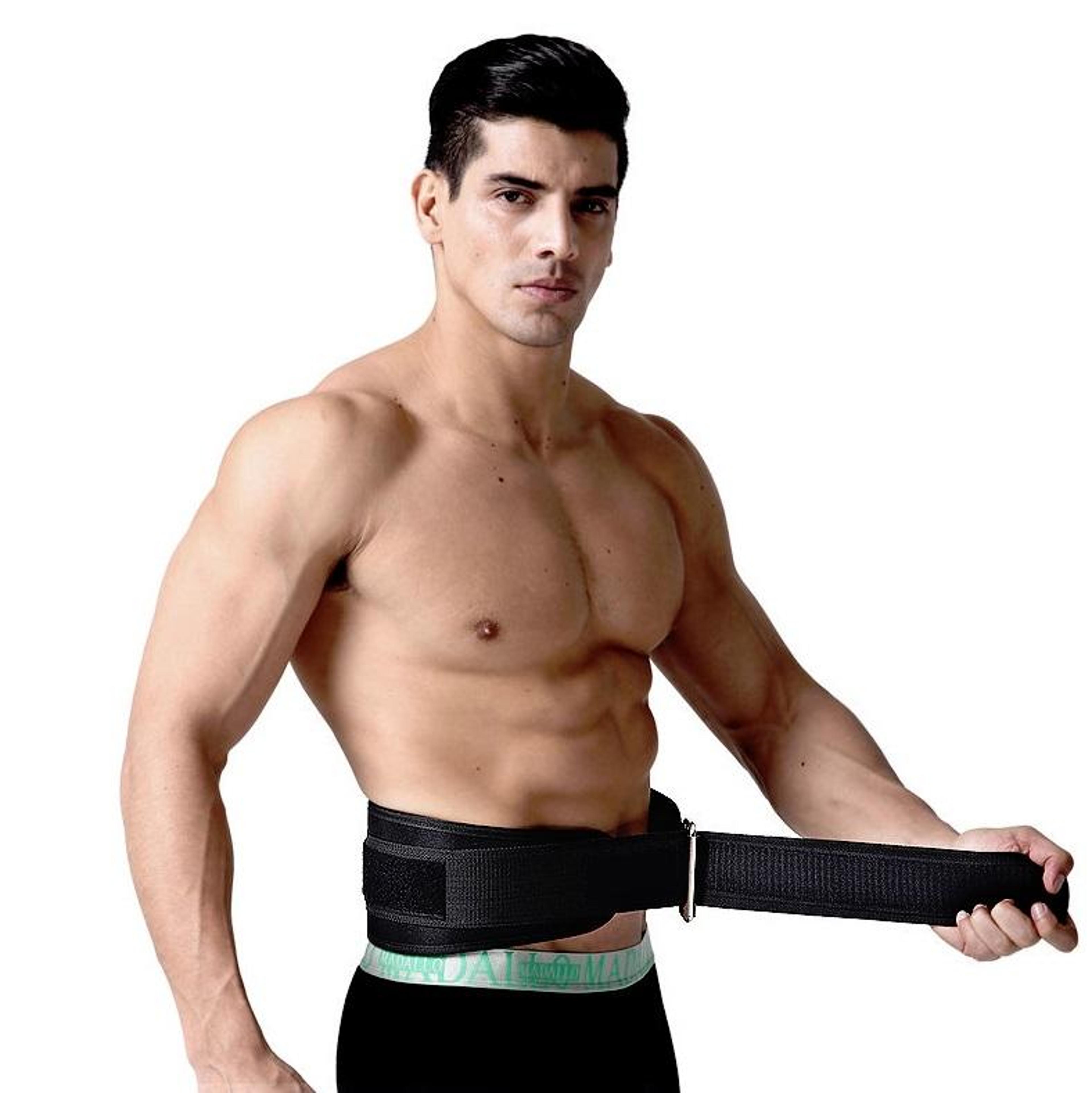 premium mens weightlifting belt for squat support & fitness training
