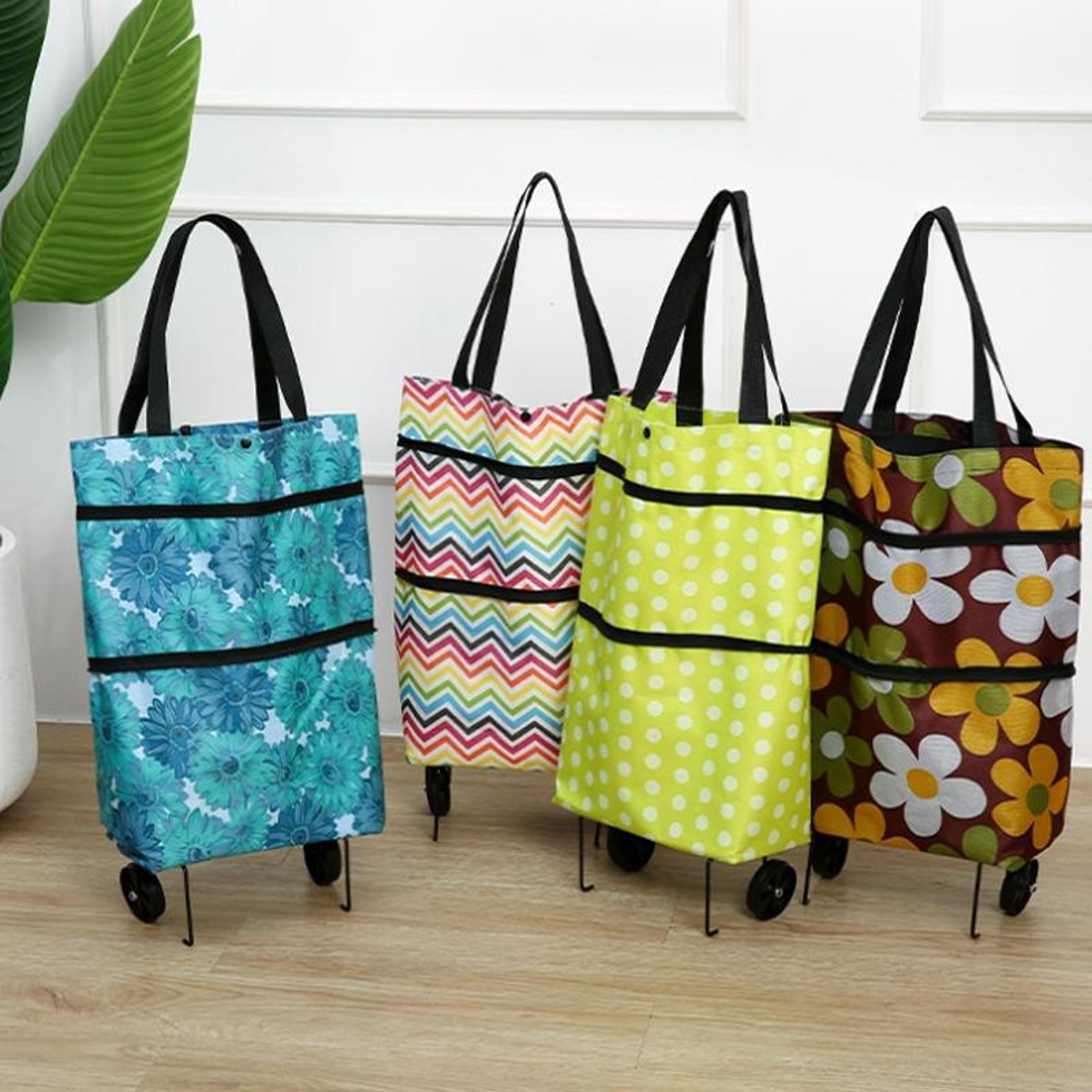 portable cloth shopping bag & foldable grocery cart