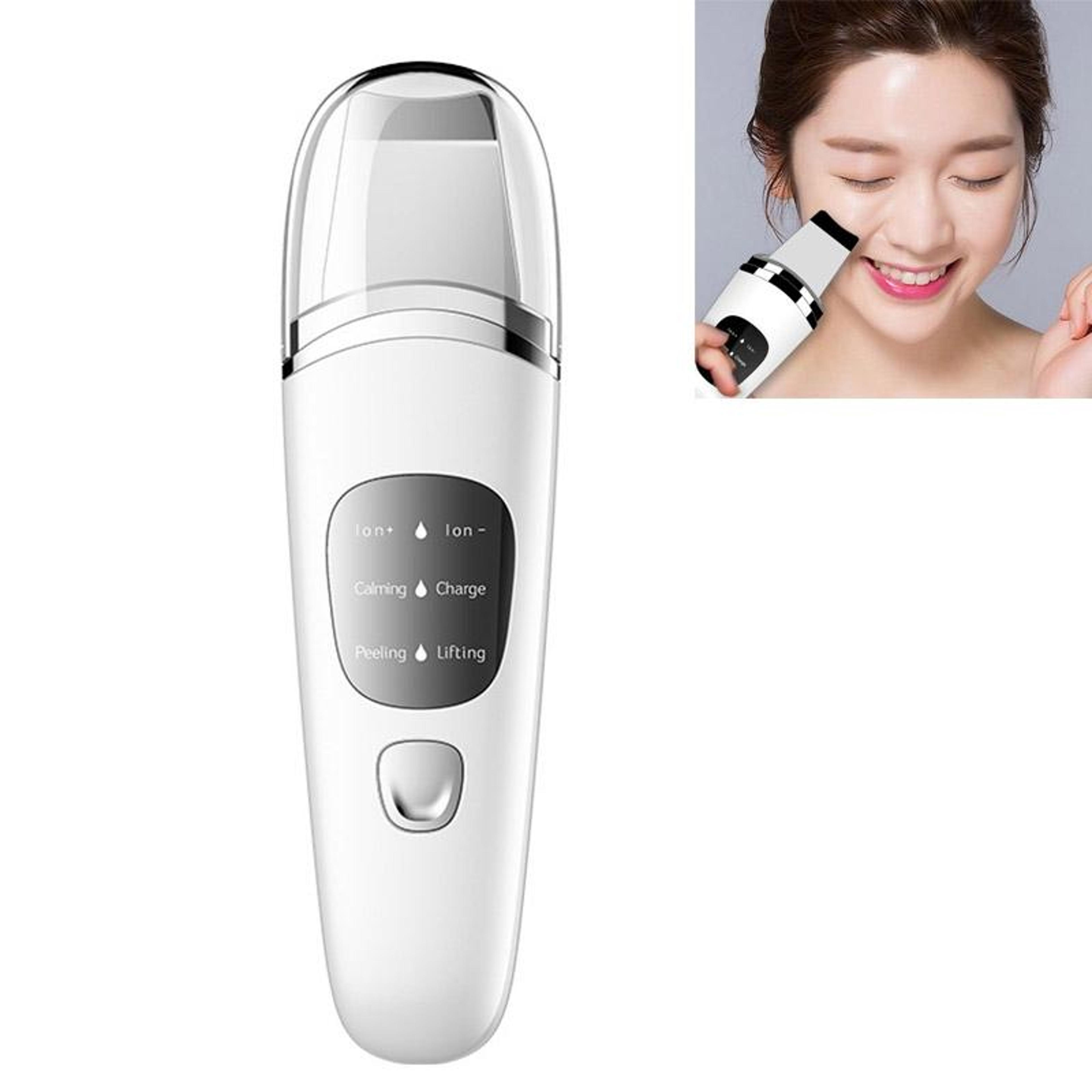 ultrasonic skin scrubber facial peeling device with usb rechargeable face spatula