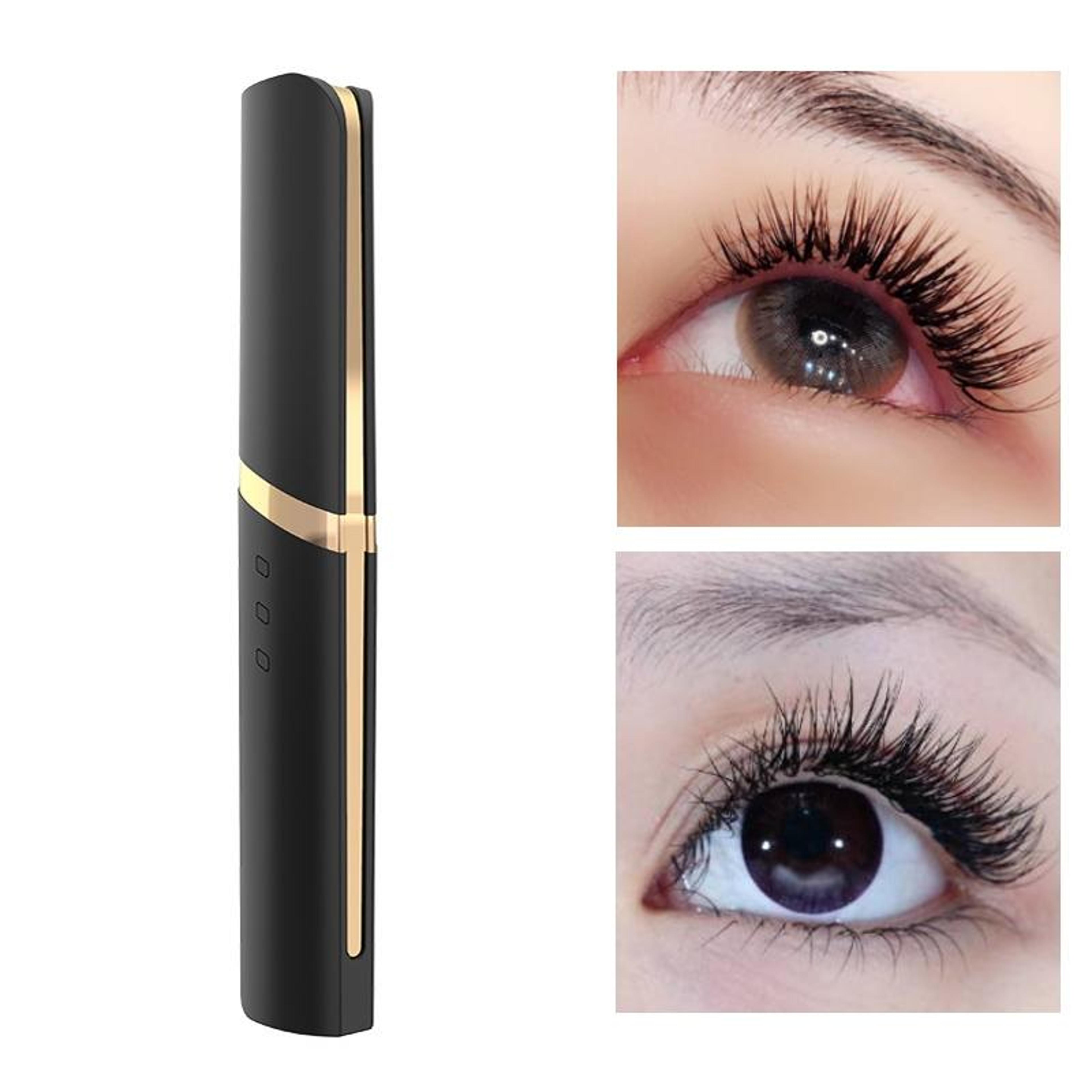 rechargeable heated eyelash curler usb electric lash styling tool