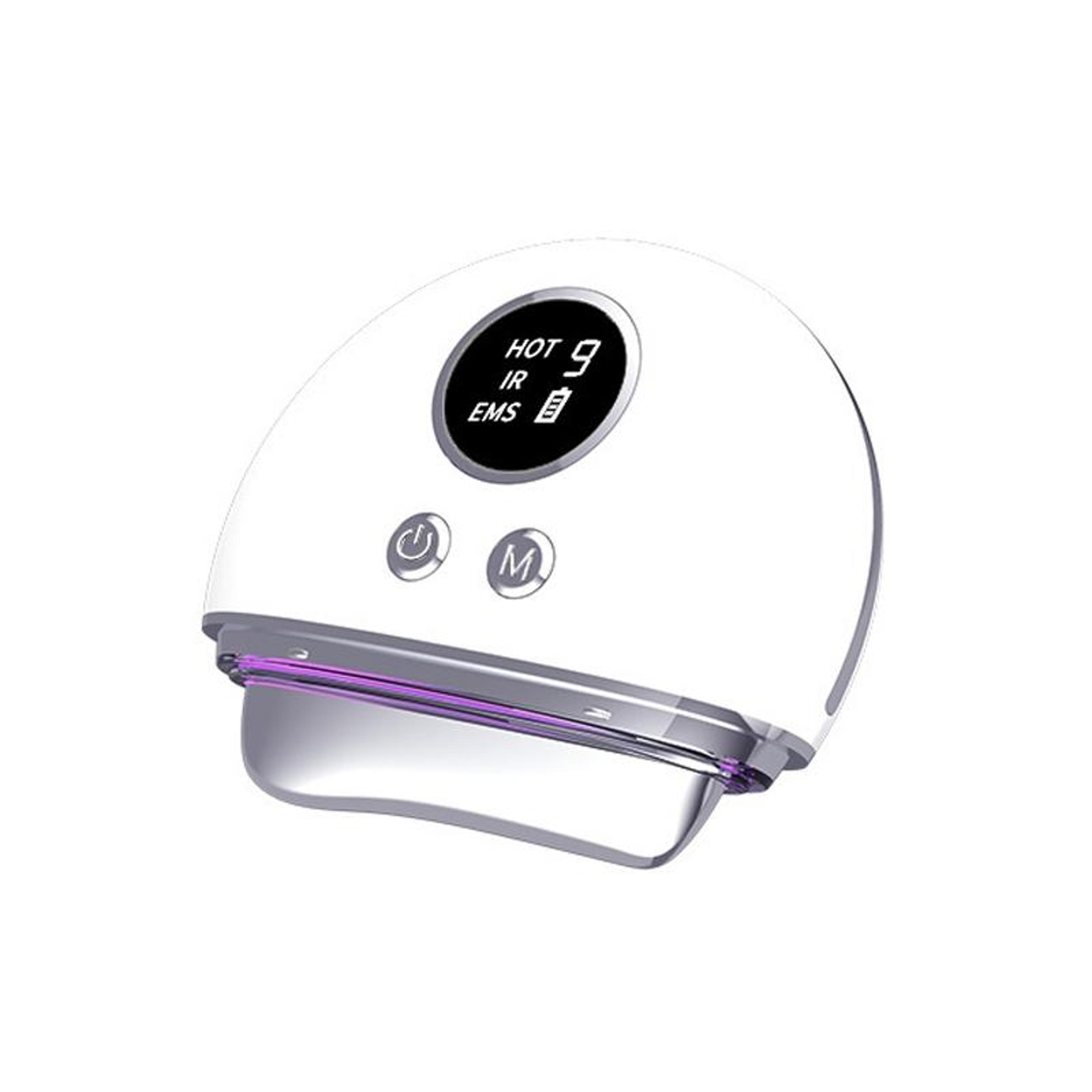 microcurrent electric facial massager with heated and led light therapy