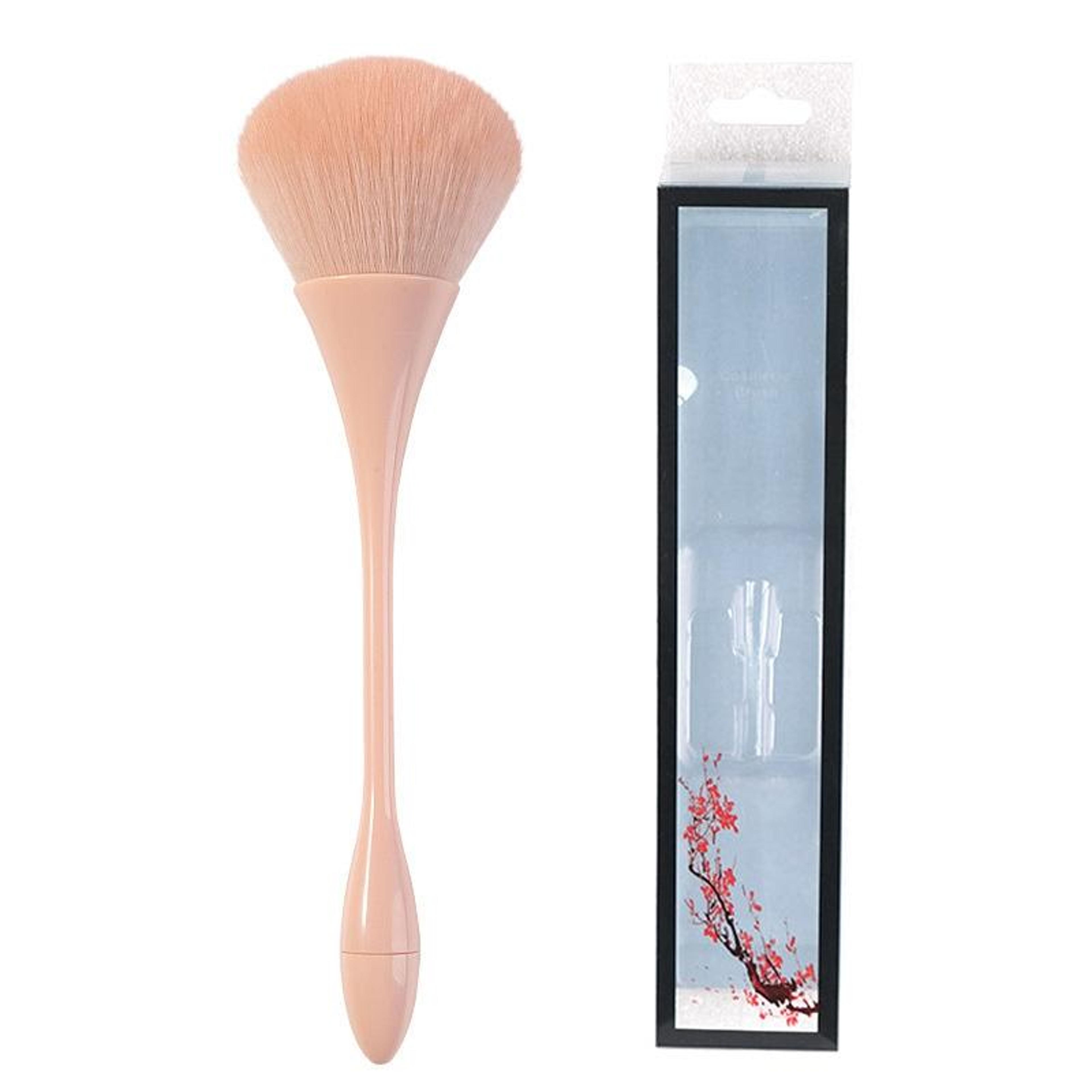 large round head synthetic makeup brush for powder blush and smooth blending