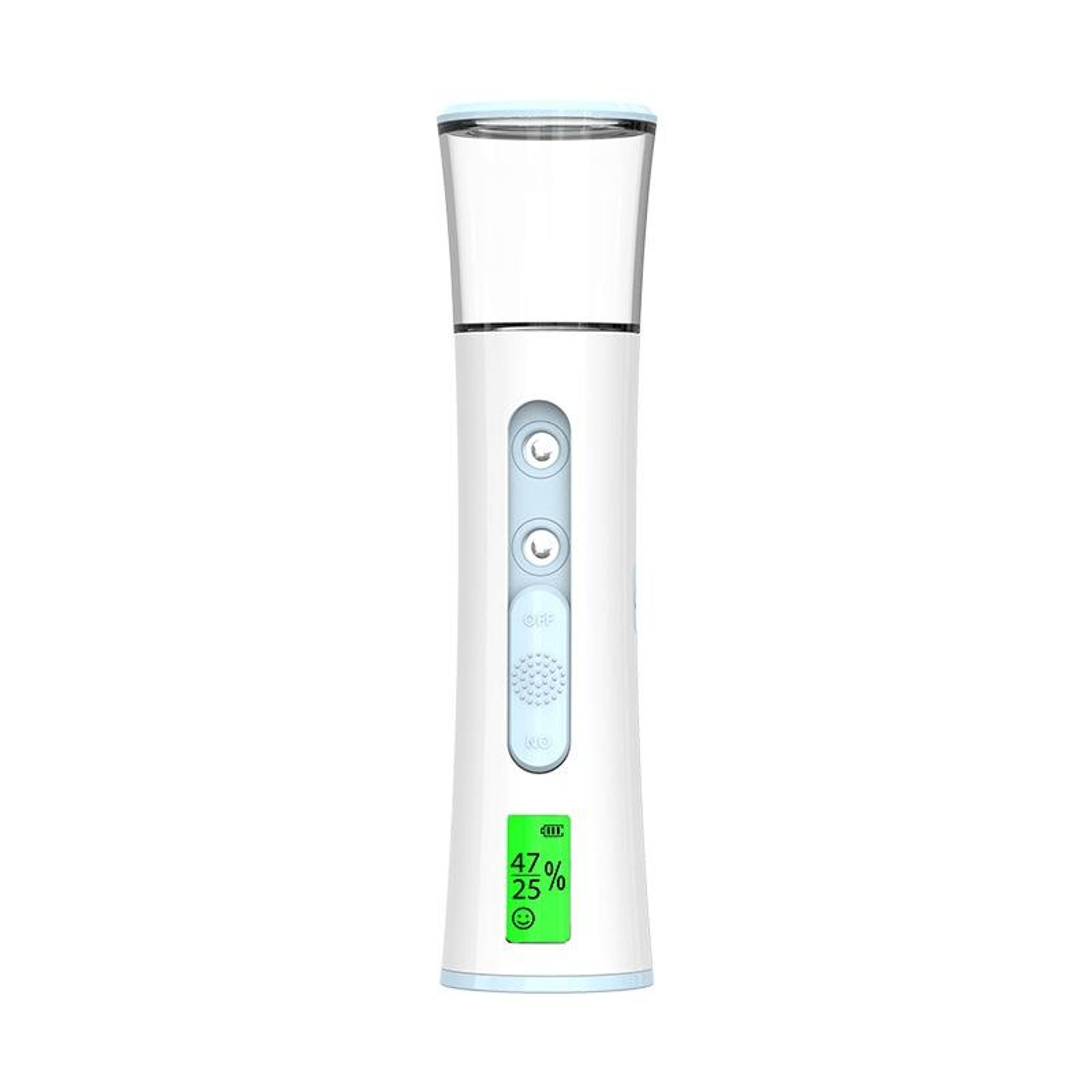 dual nozzle nano facial mist sprayer with skin moisture tester