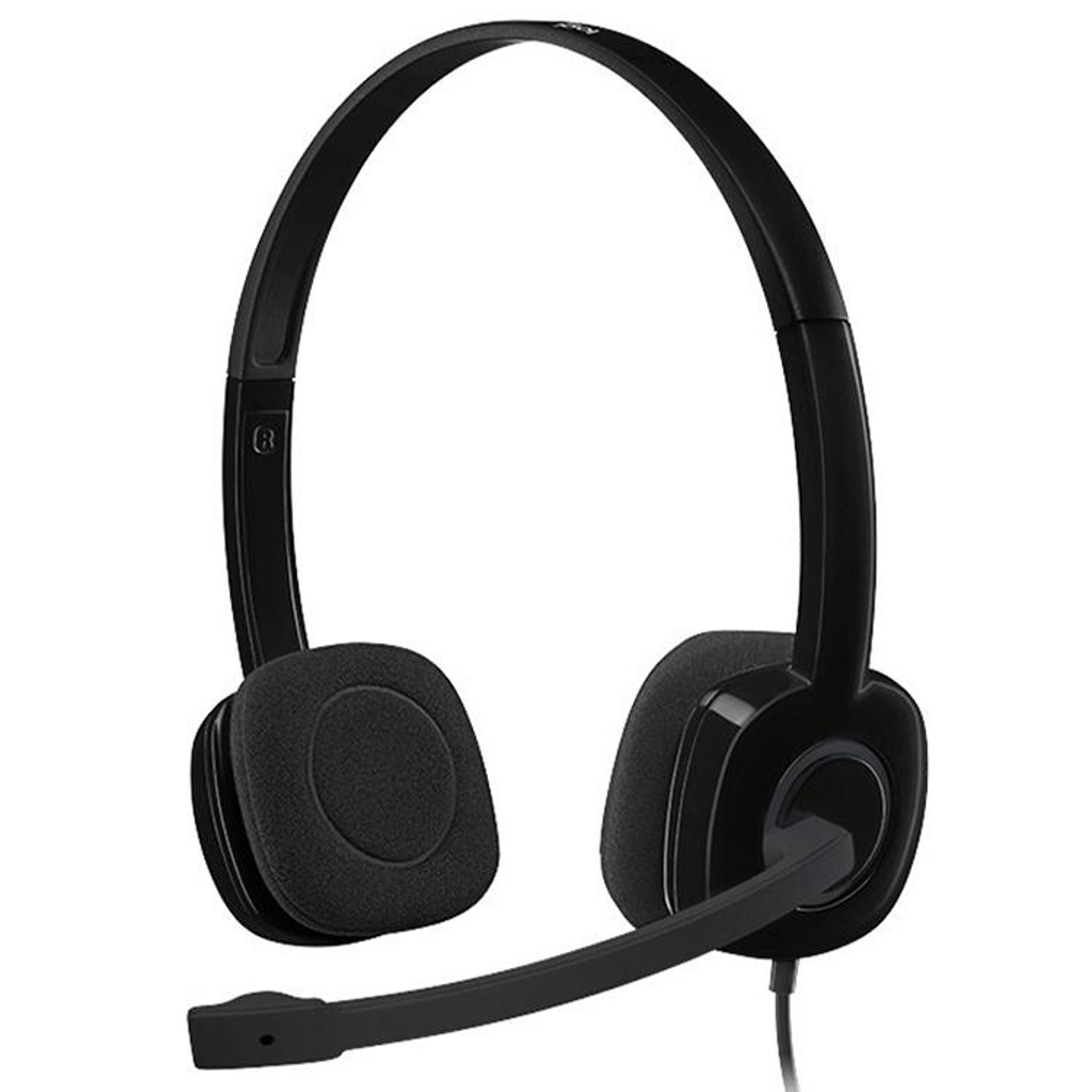 wired gaming headset with stereo earphones and mic