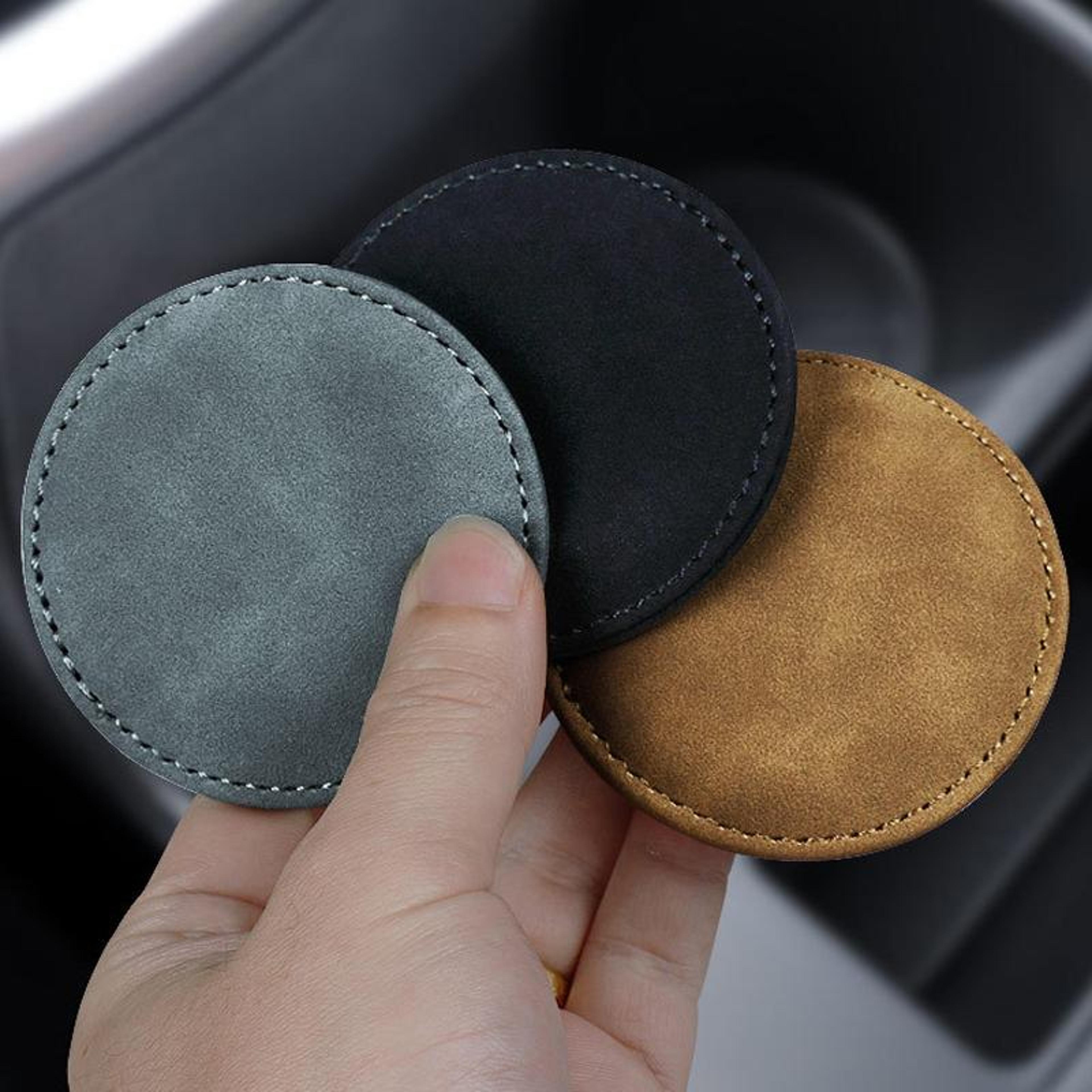 premium anti slip car cup holder coasters luxury interior protection set