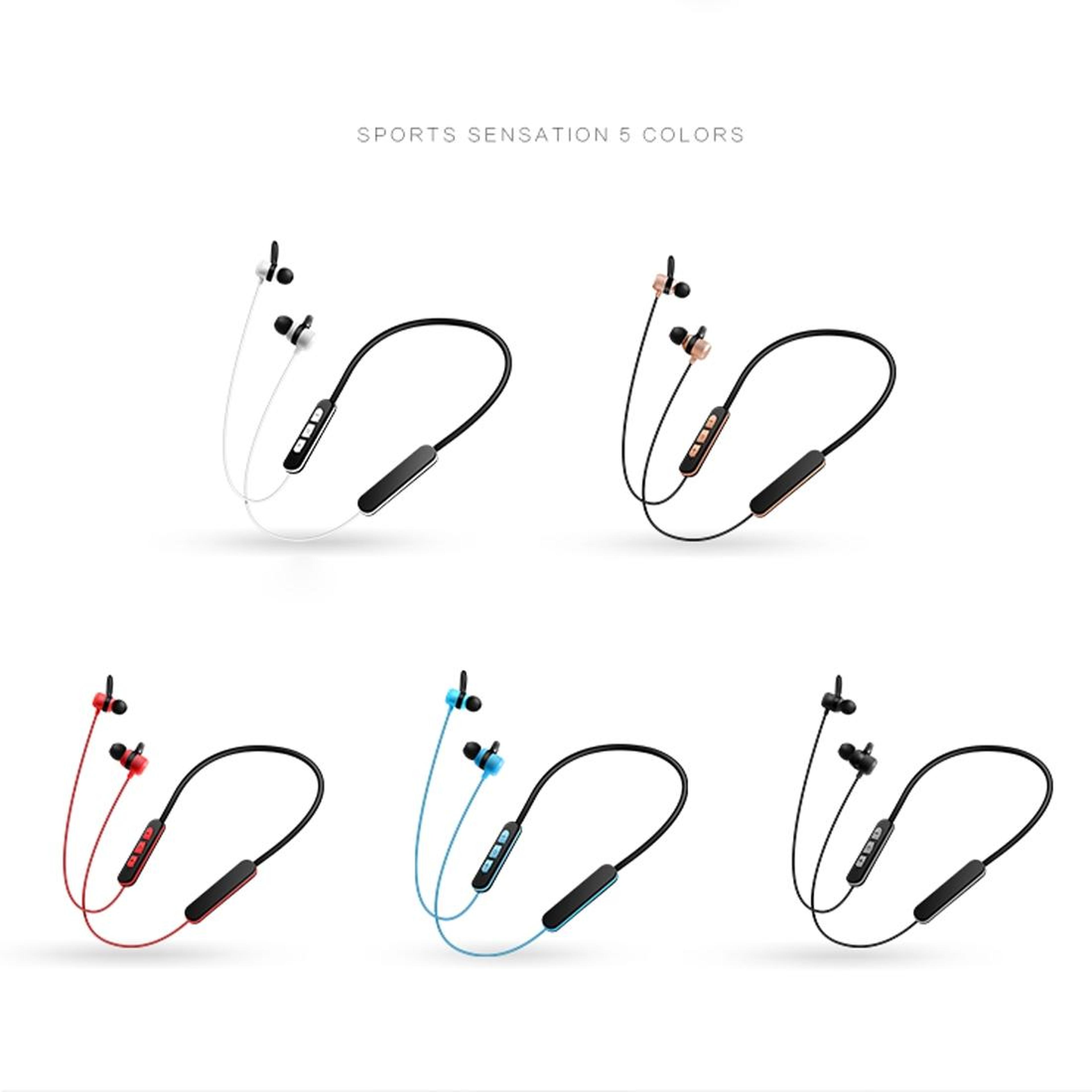 wireless bluetooth sport earphones with mic magnetic in ear headphones for hands free calls