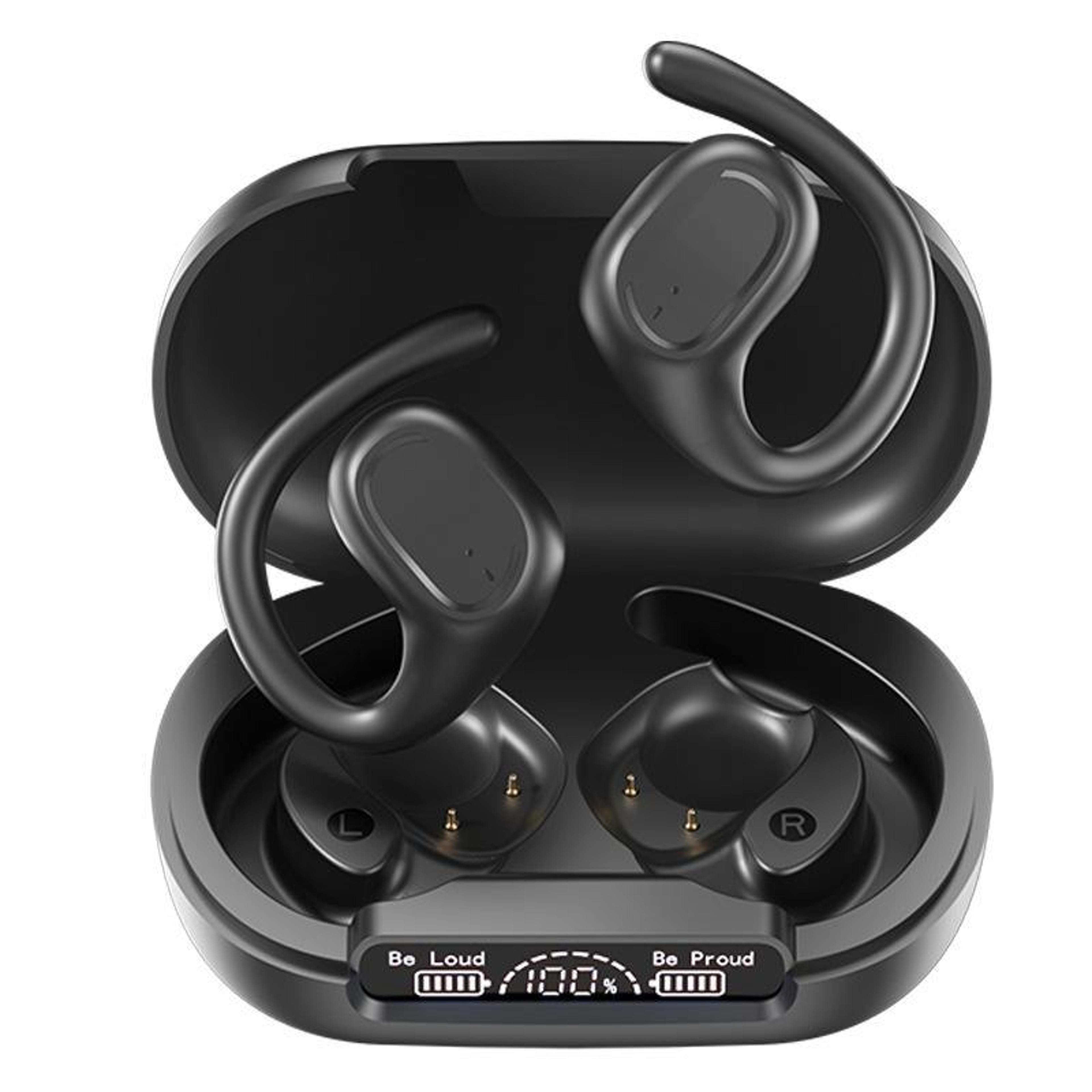 open-ear wireless bluetooth headphones waterproof ear hook design