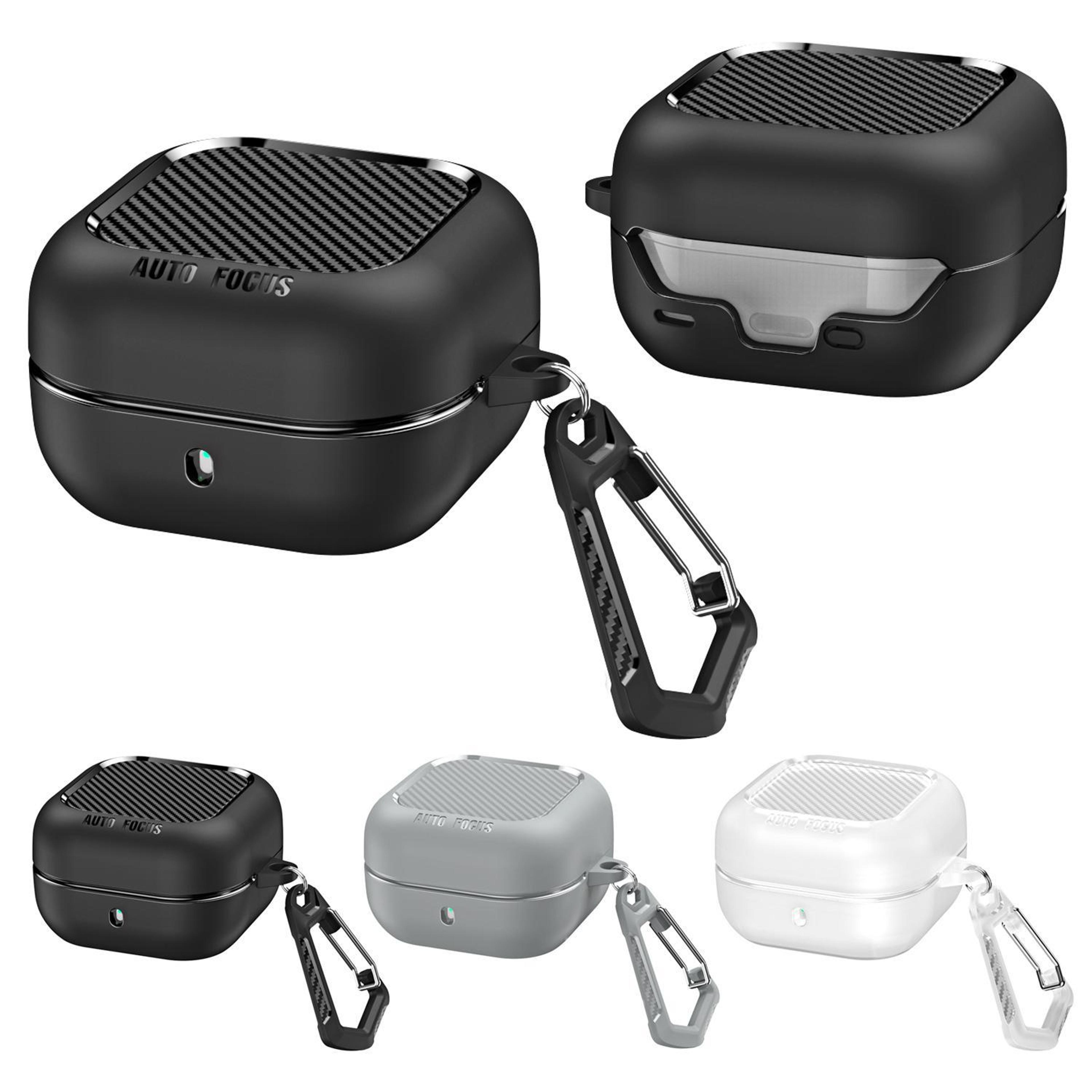 samsung galaxy buds4 pro carbon fiber texture case with carabiner