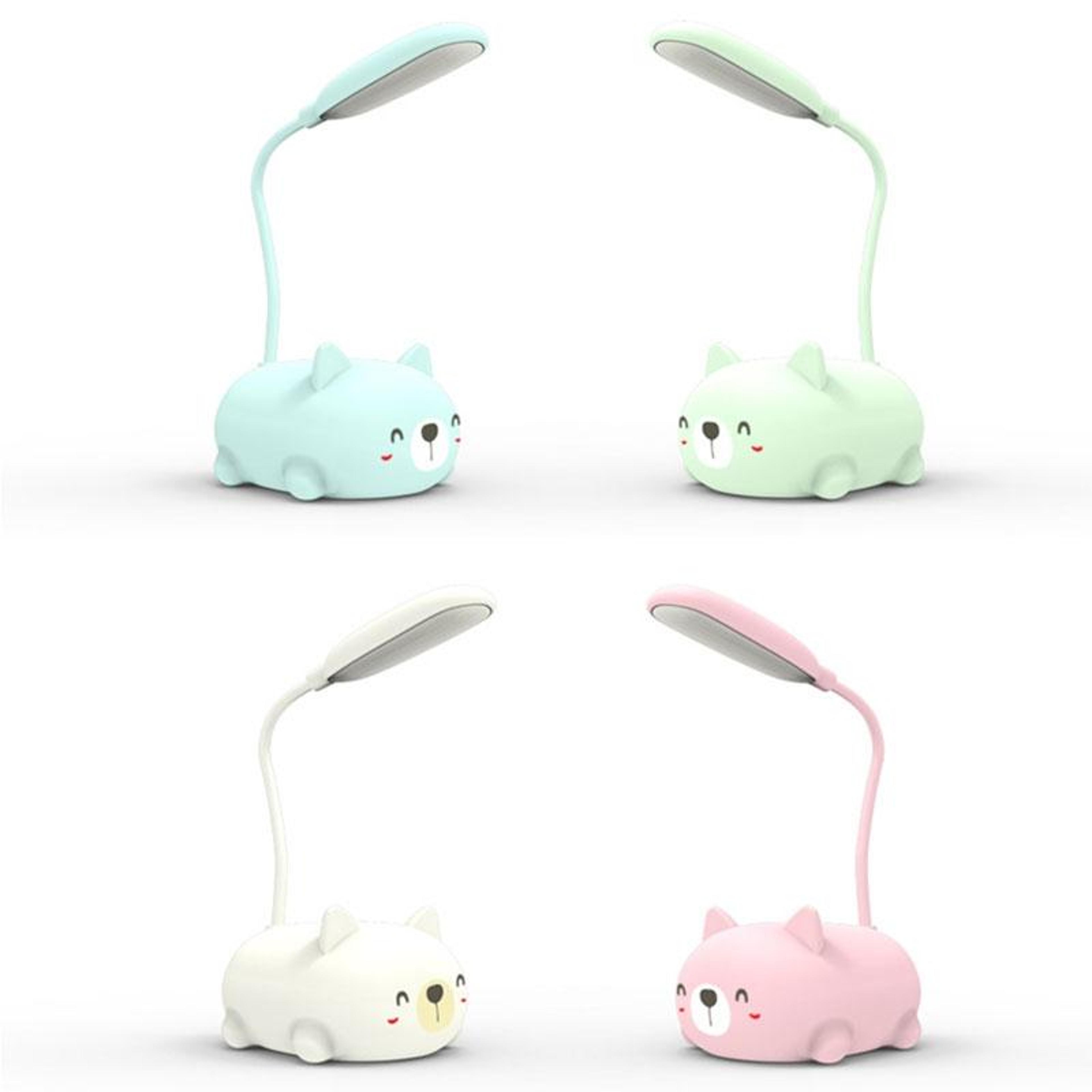 cartoon cat led desk lamp usb rechargeable eye protection reading lamp