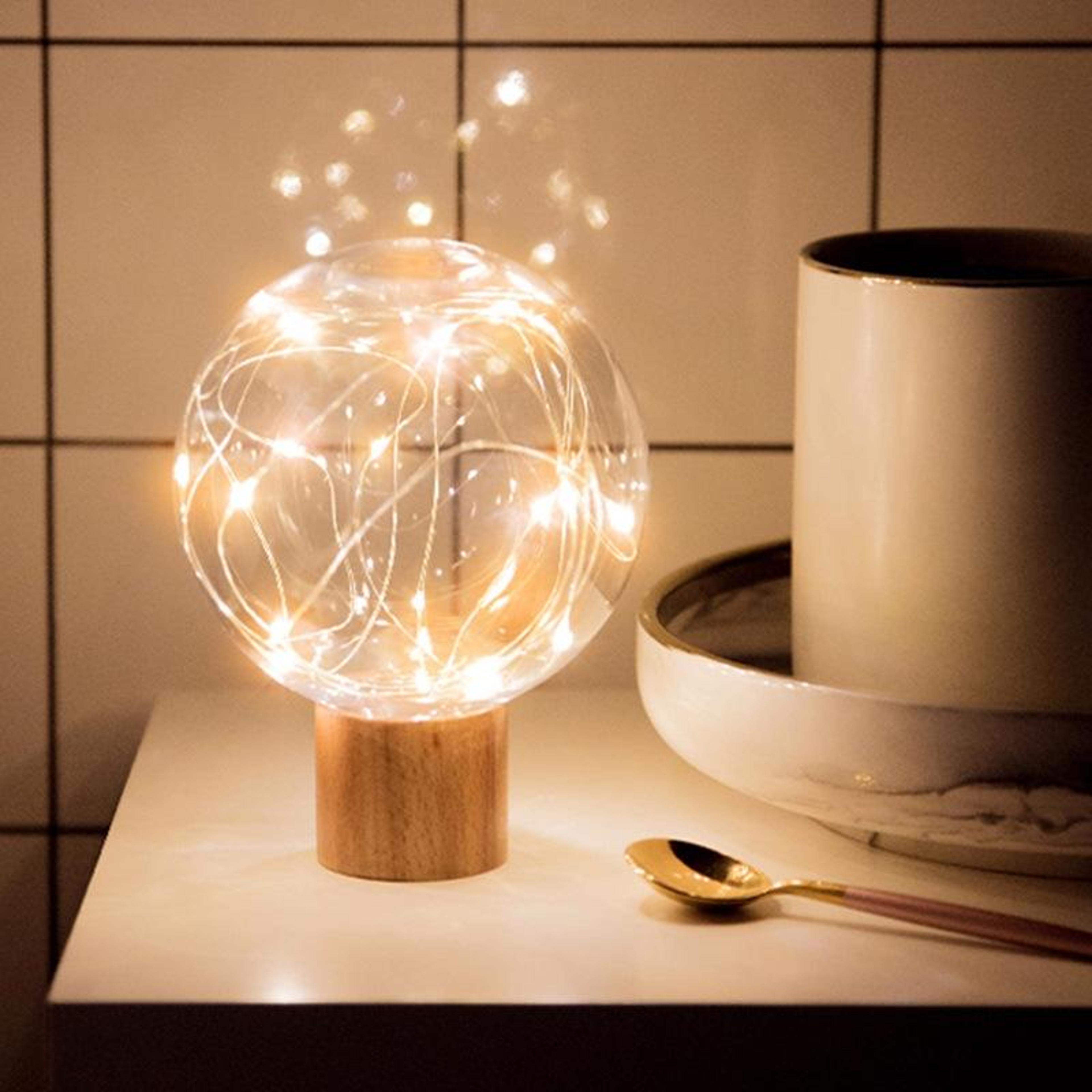 star moon night light usb led warm glow on wooden base ambient lamp