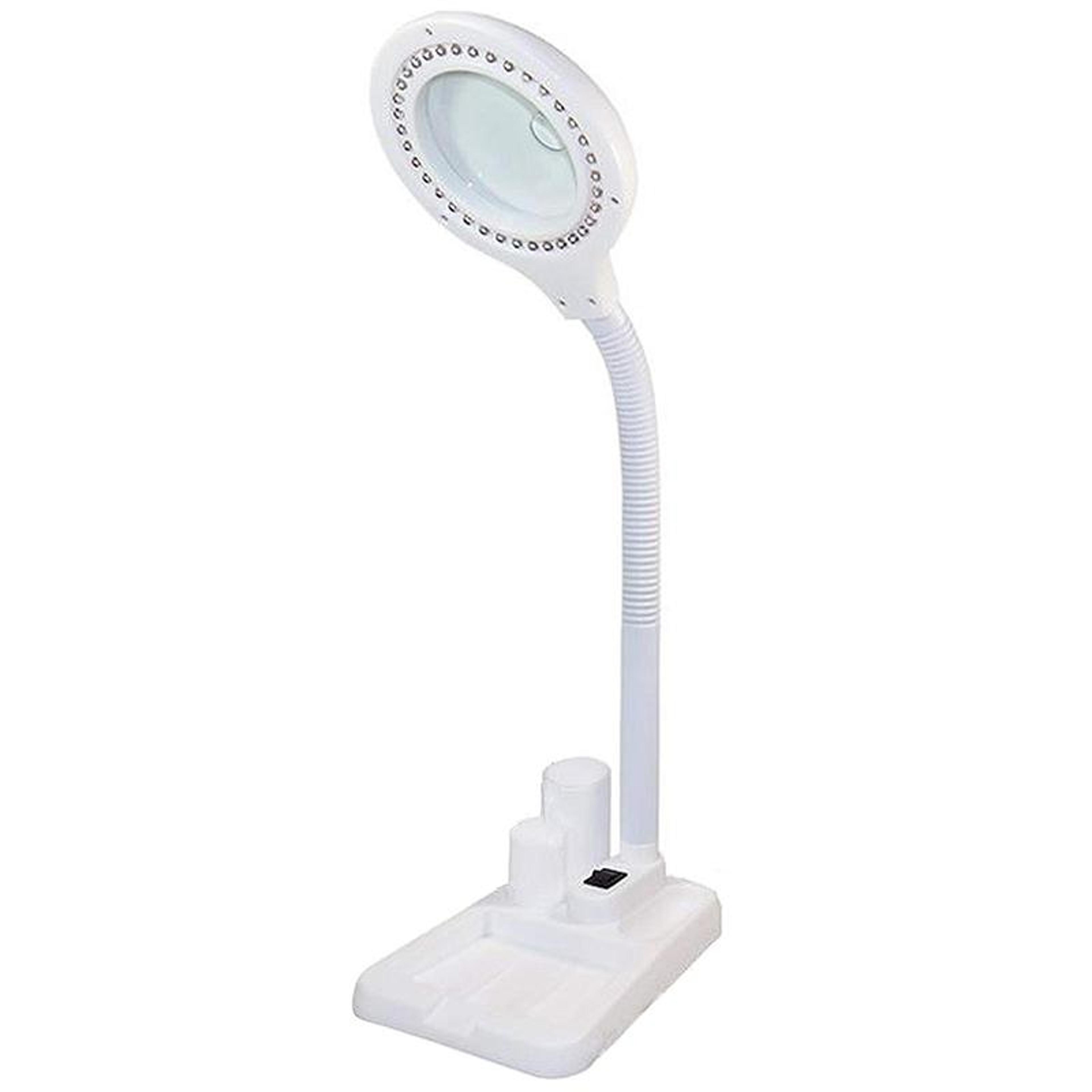 premium led desk lamp with magnifying glass adjustable work & craft light