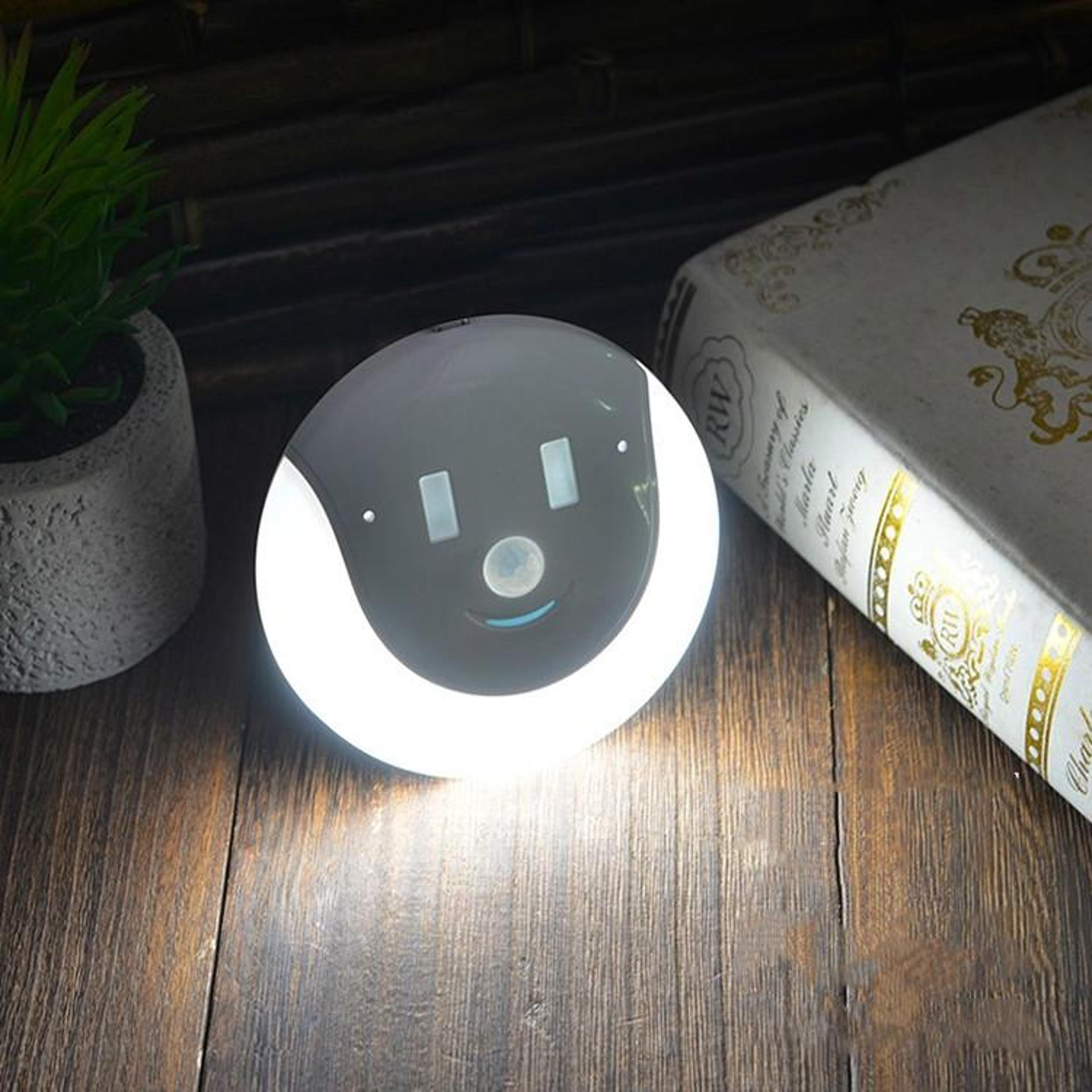 usb rechargeable motion sensor night light magnetic smile design
