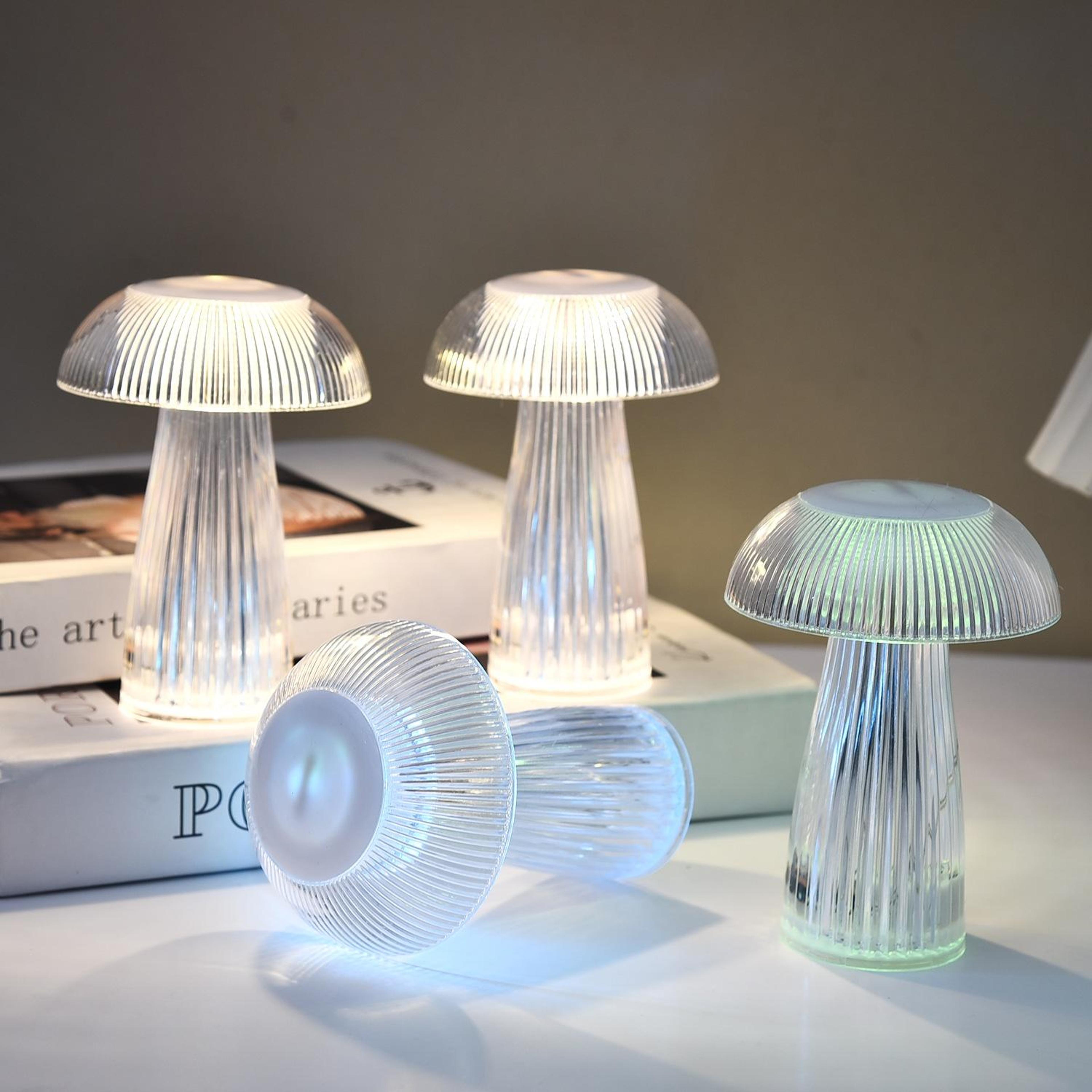 magical jellyfish mushroom table lamp led ambient bedside night light