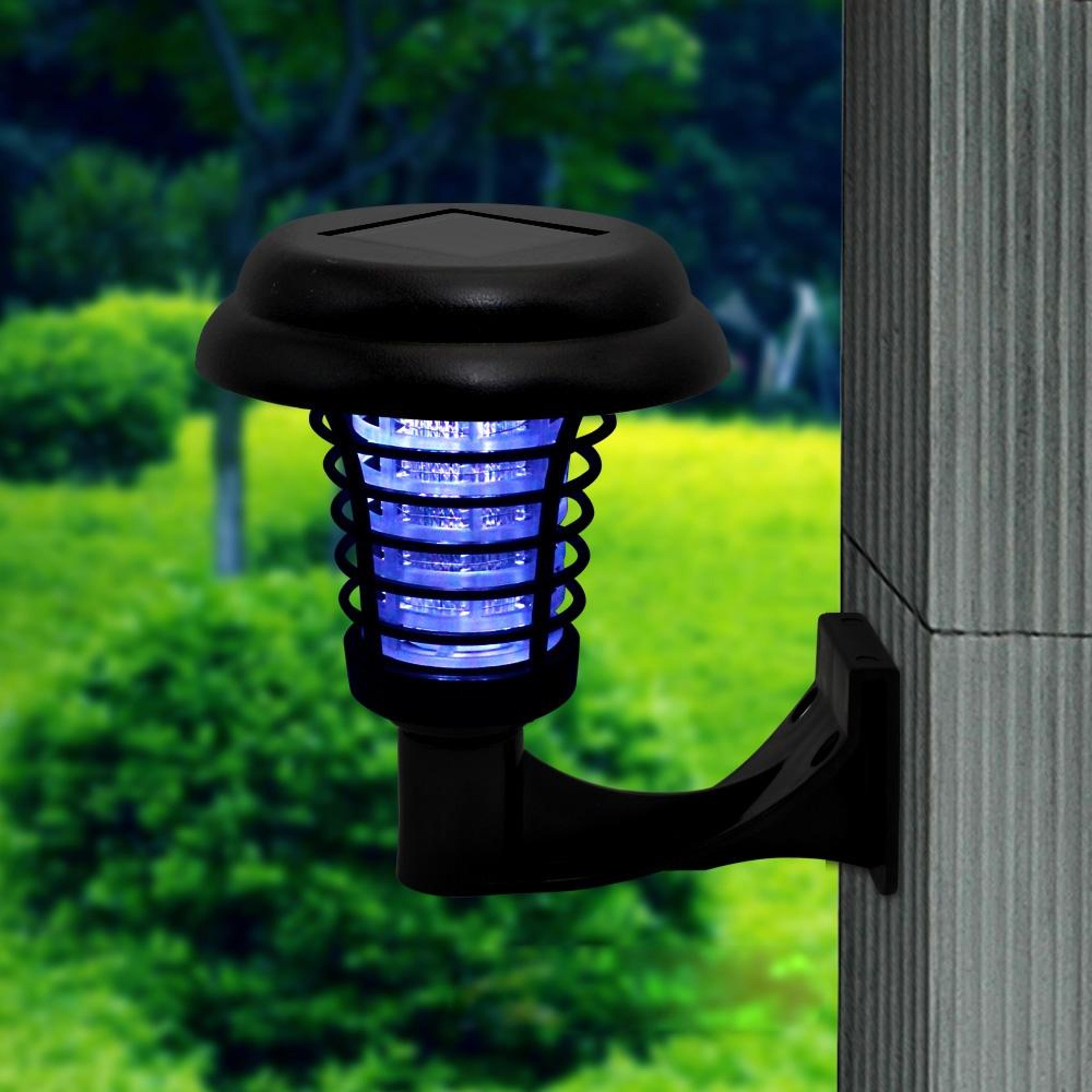 solar mosquito zapper & outdoor bug repellent lamp uv insect killer garden light