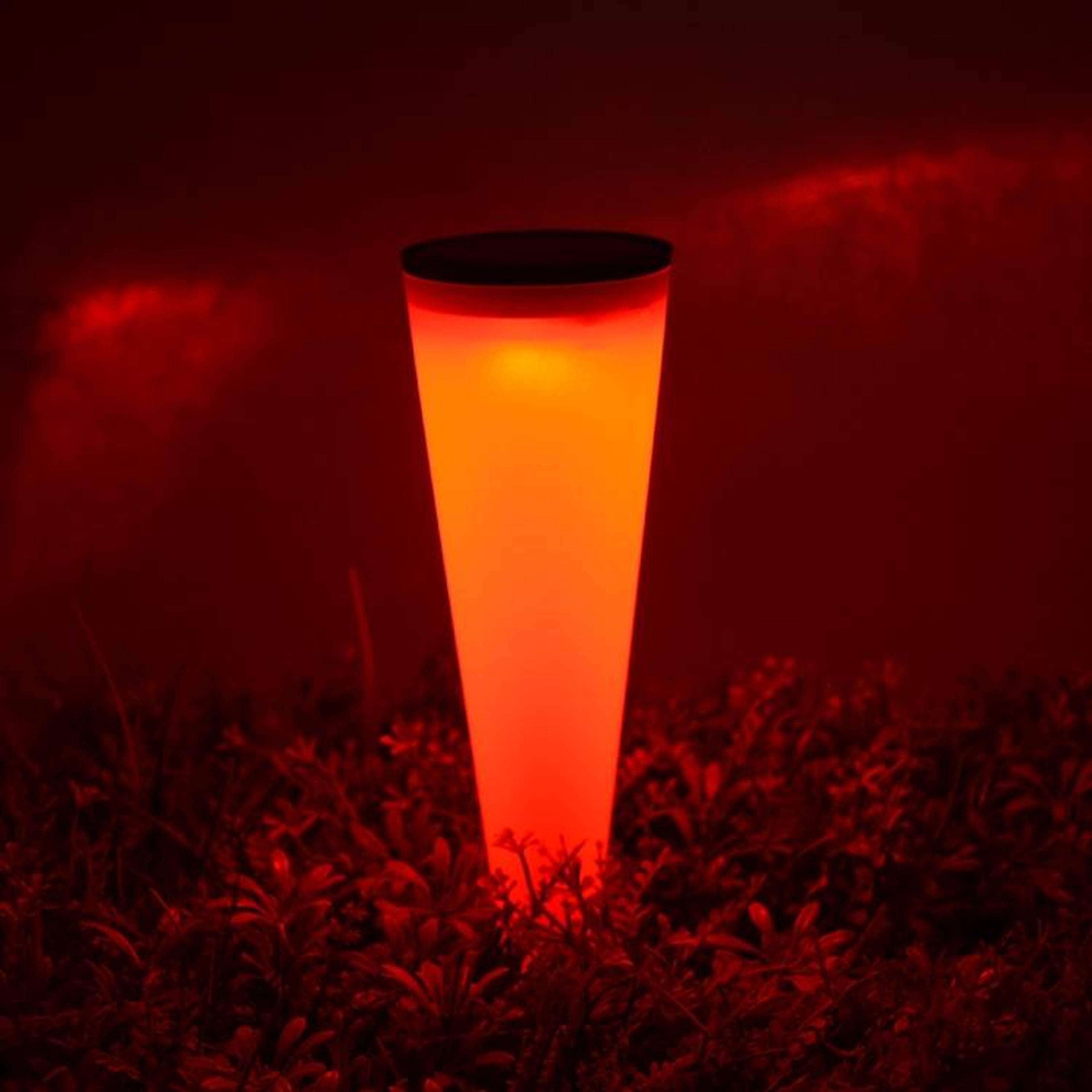 circular cone solar wall lamp colorful outdoor garden light