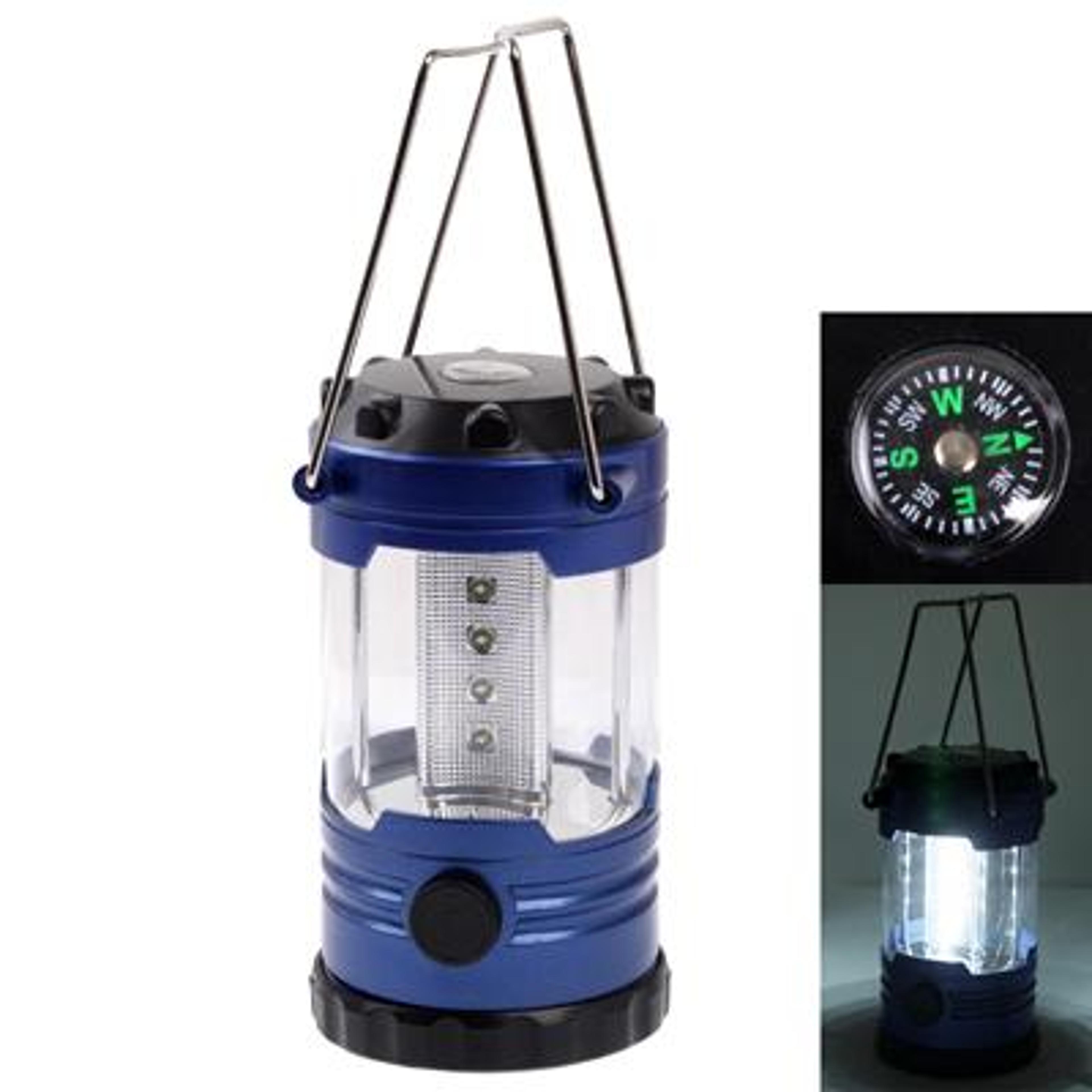 adjustable 12 led outdoor camping lamp with compass