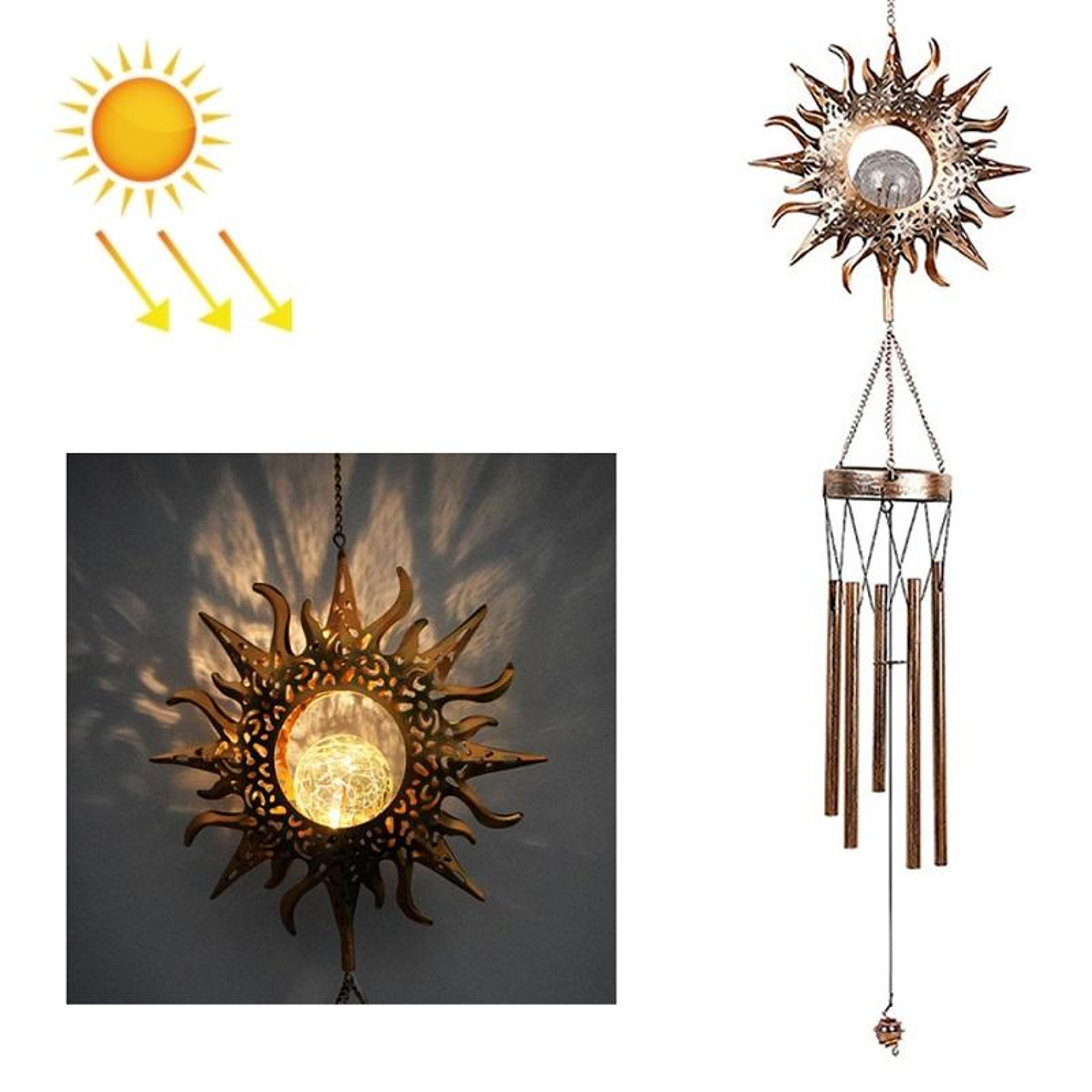 solar wind chime lamp outdoor decorative outdoor solar hanging light with led illumination & weather resistant design