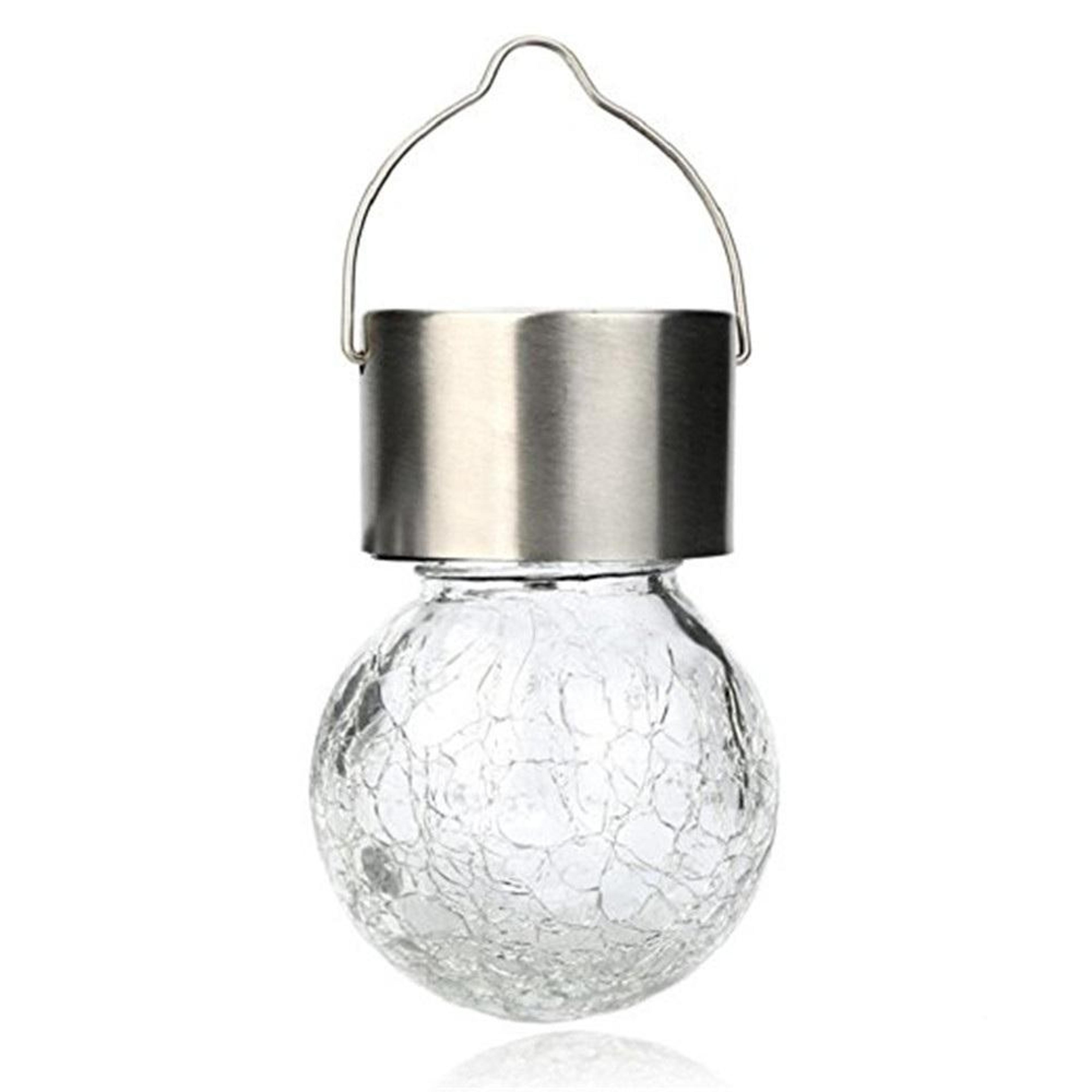 rgb solar hanging crystal ball lamp outdoor decorative garden light